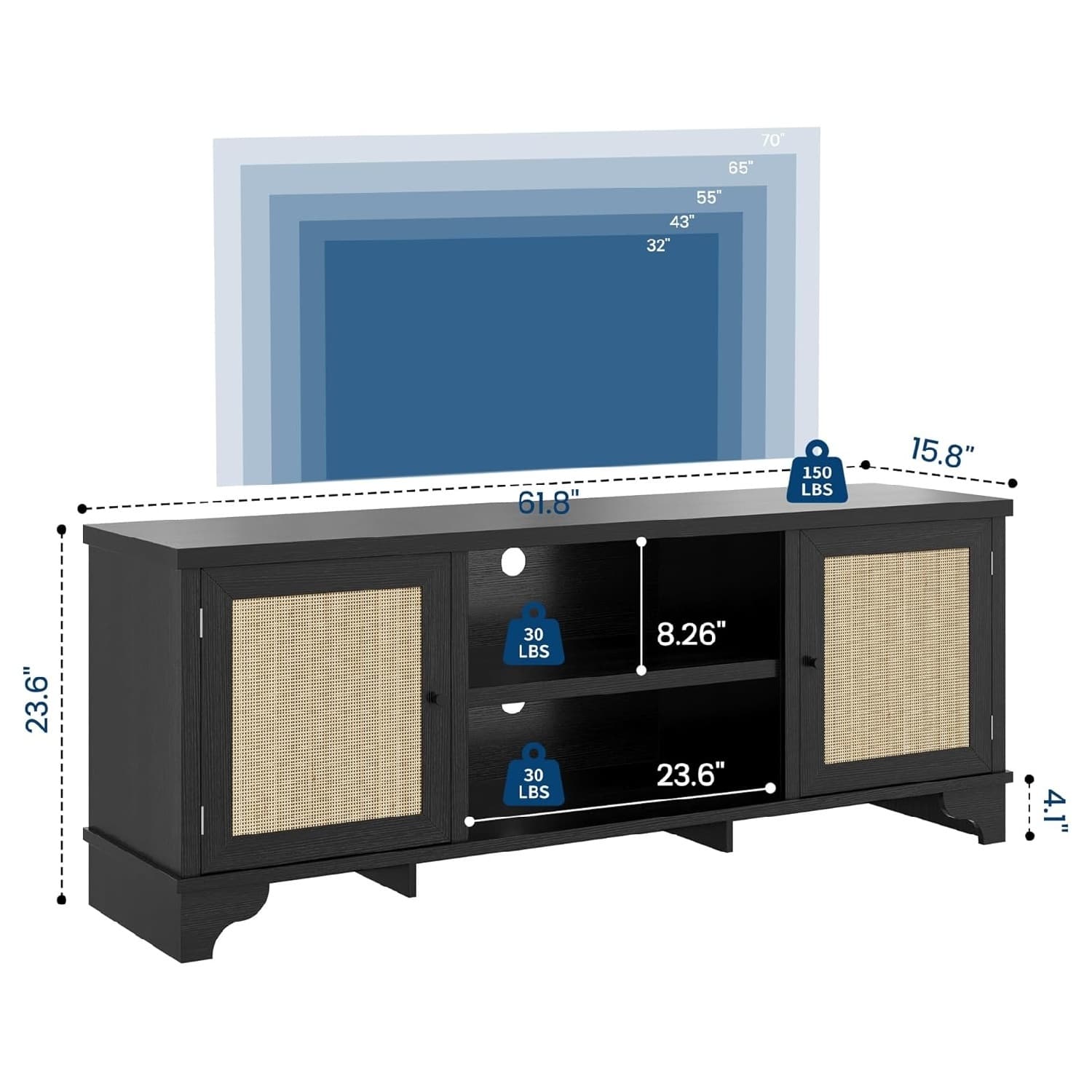 Qeetex GGL-PHK-33UCU6AR Tv-Stands - View #2