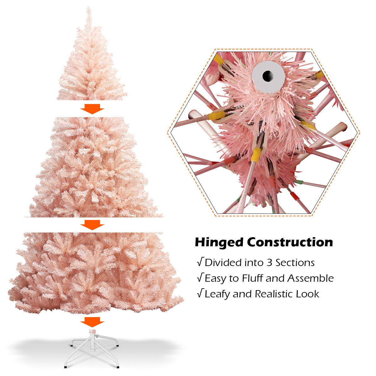 Costway CM22348 Artificial-Christmas-Trees - View #3