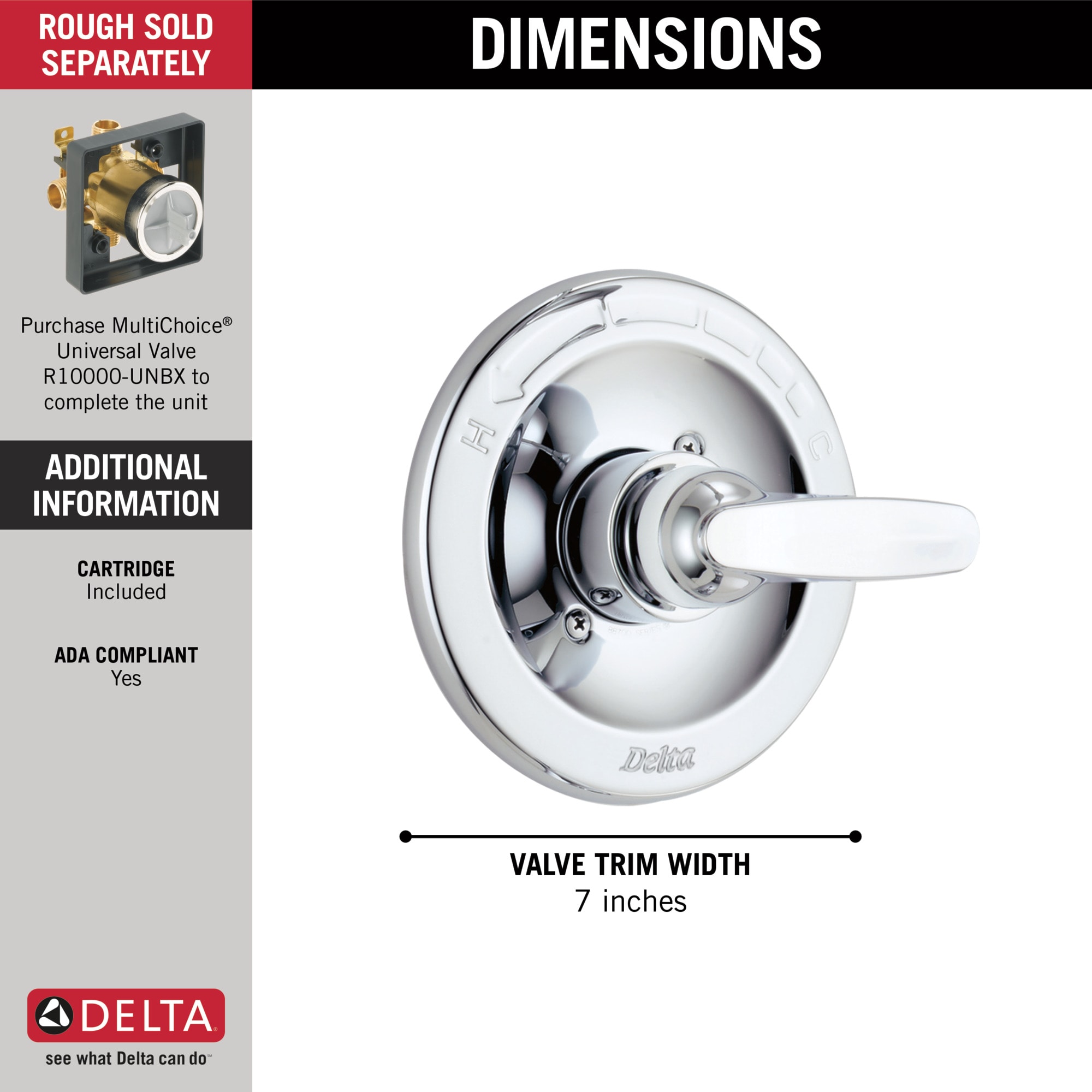 Delta BT13010-SS Bath-Shower-Facc - View #3