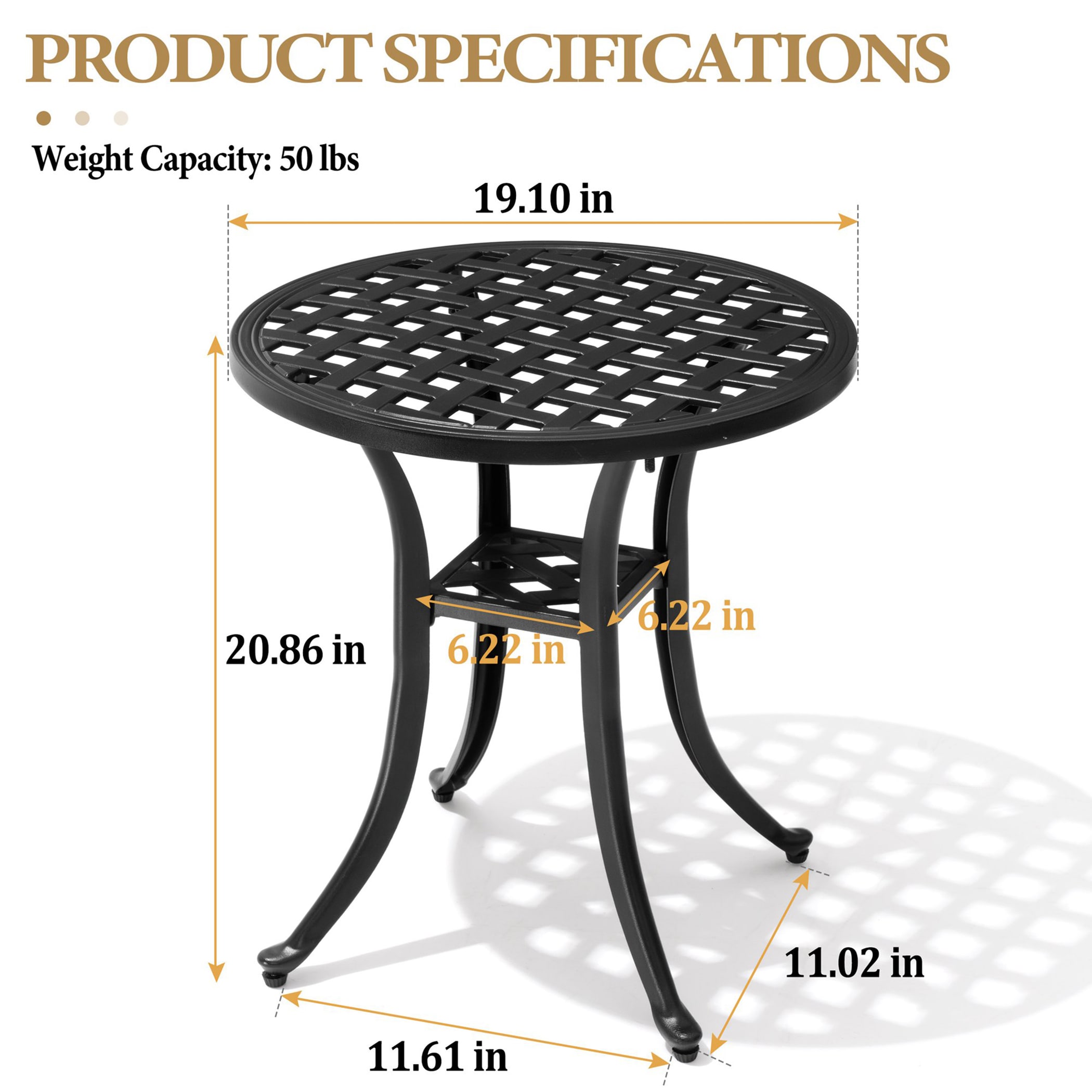 Crestlive Products CL-TB043BLK Patio-Tables - View #3