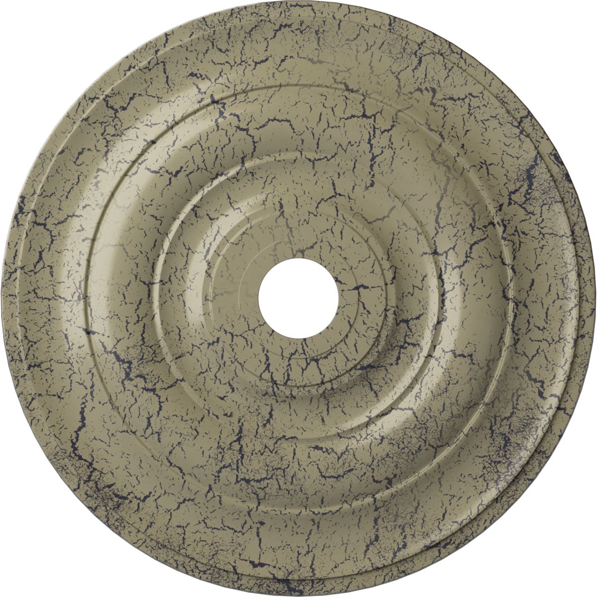 Ekena Millwork CM26JECSC Jefferson 26.5-in W x 26.5-in L Painted Castle Stone Crackle Polyurethane Whole Ceiling Medallion