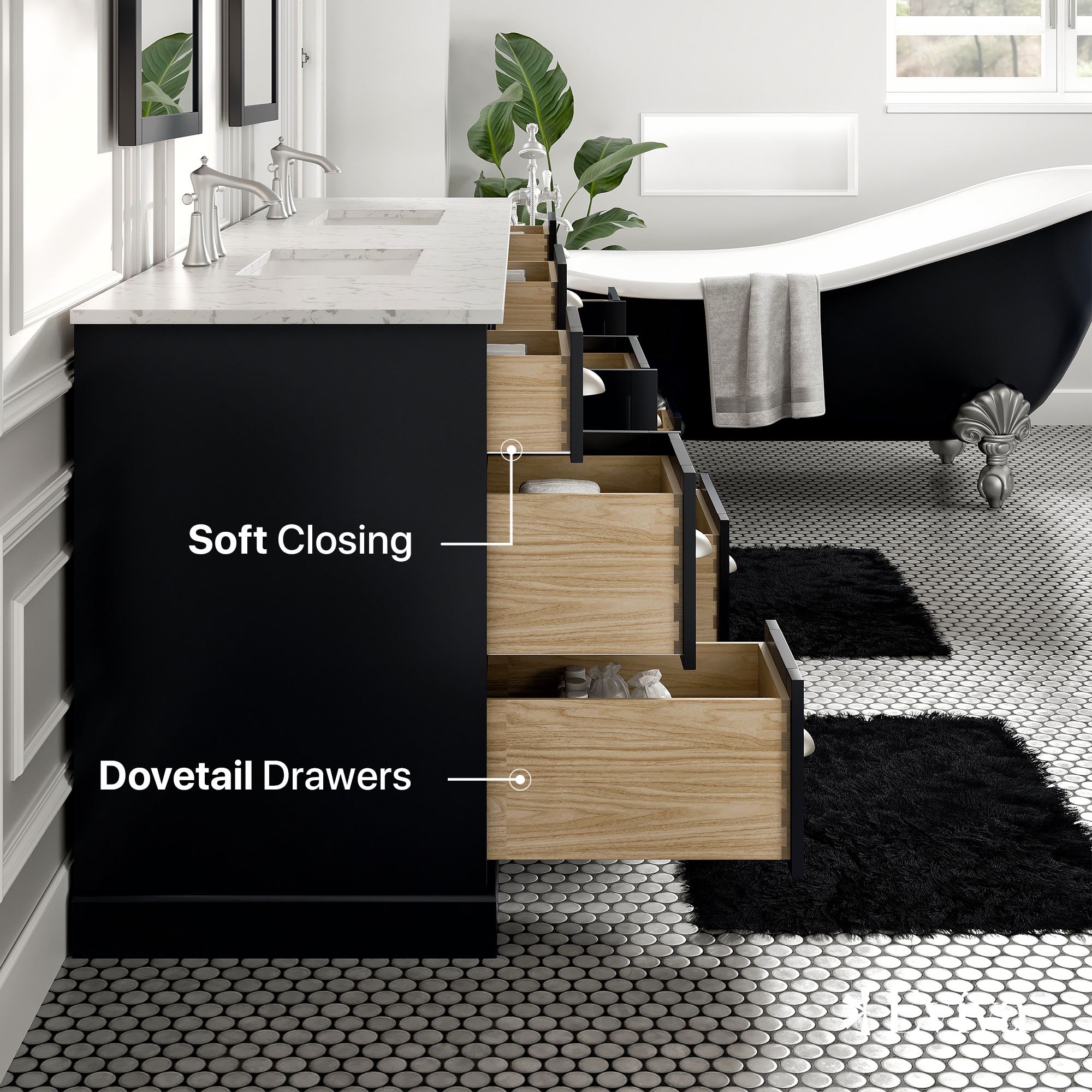 Eviva EVVN666-84CGR Bath-Vanity-Combo - View #5