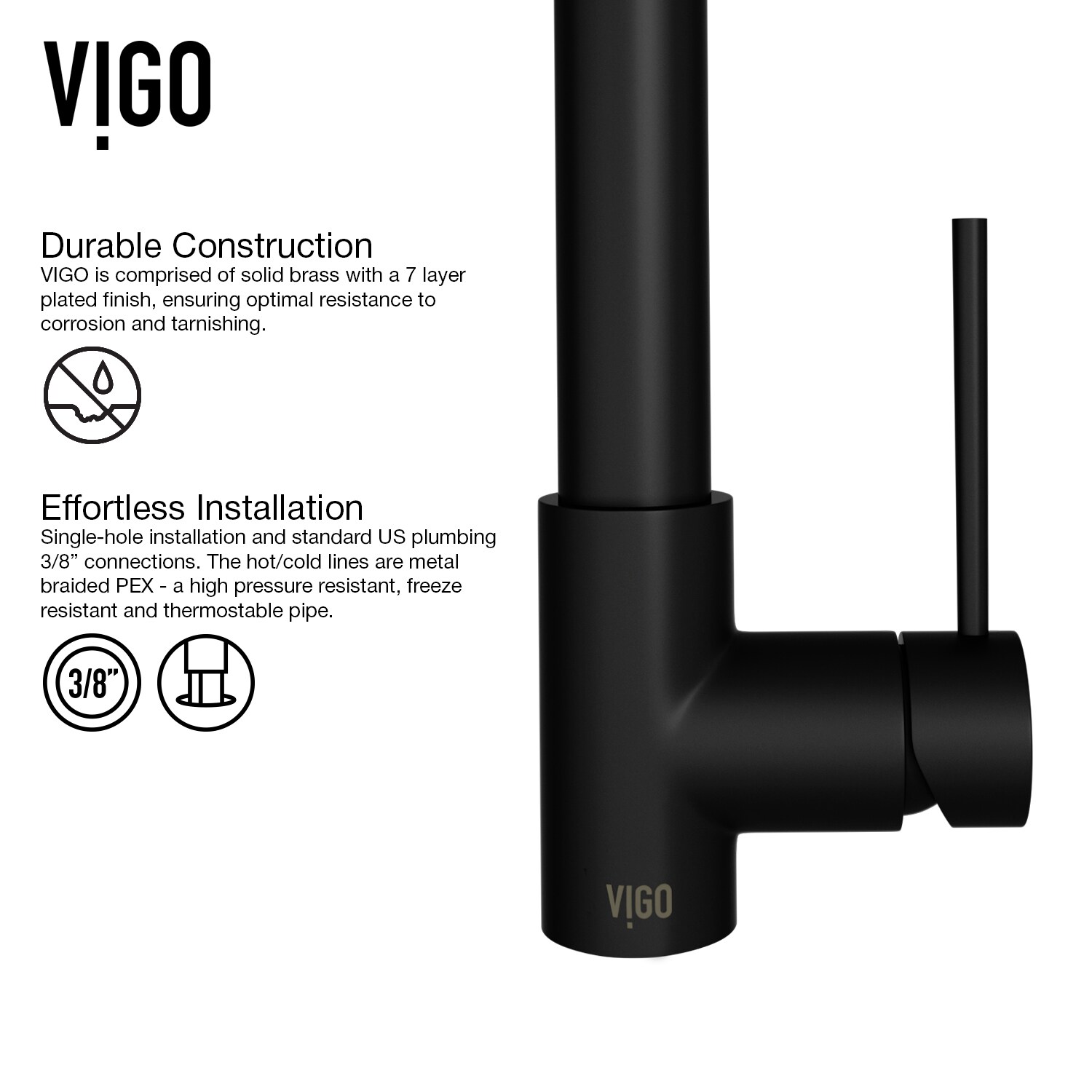 VIGO VG02032MBK2 Kitchen-Faucets - View #7