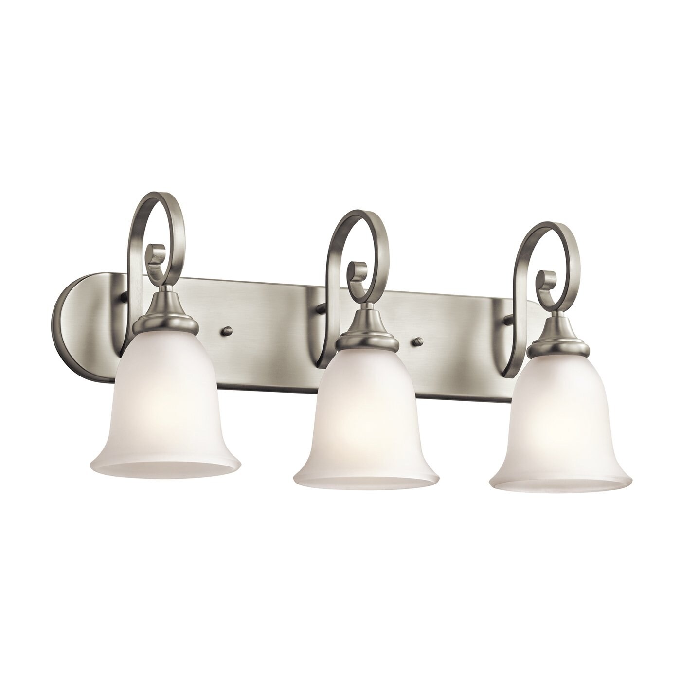 Kichler 45055NI Monroe 24-in 3-Light Brushed Nickel Transitional Vanity Light