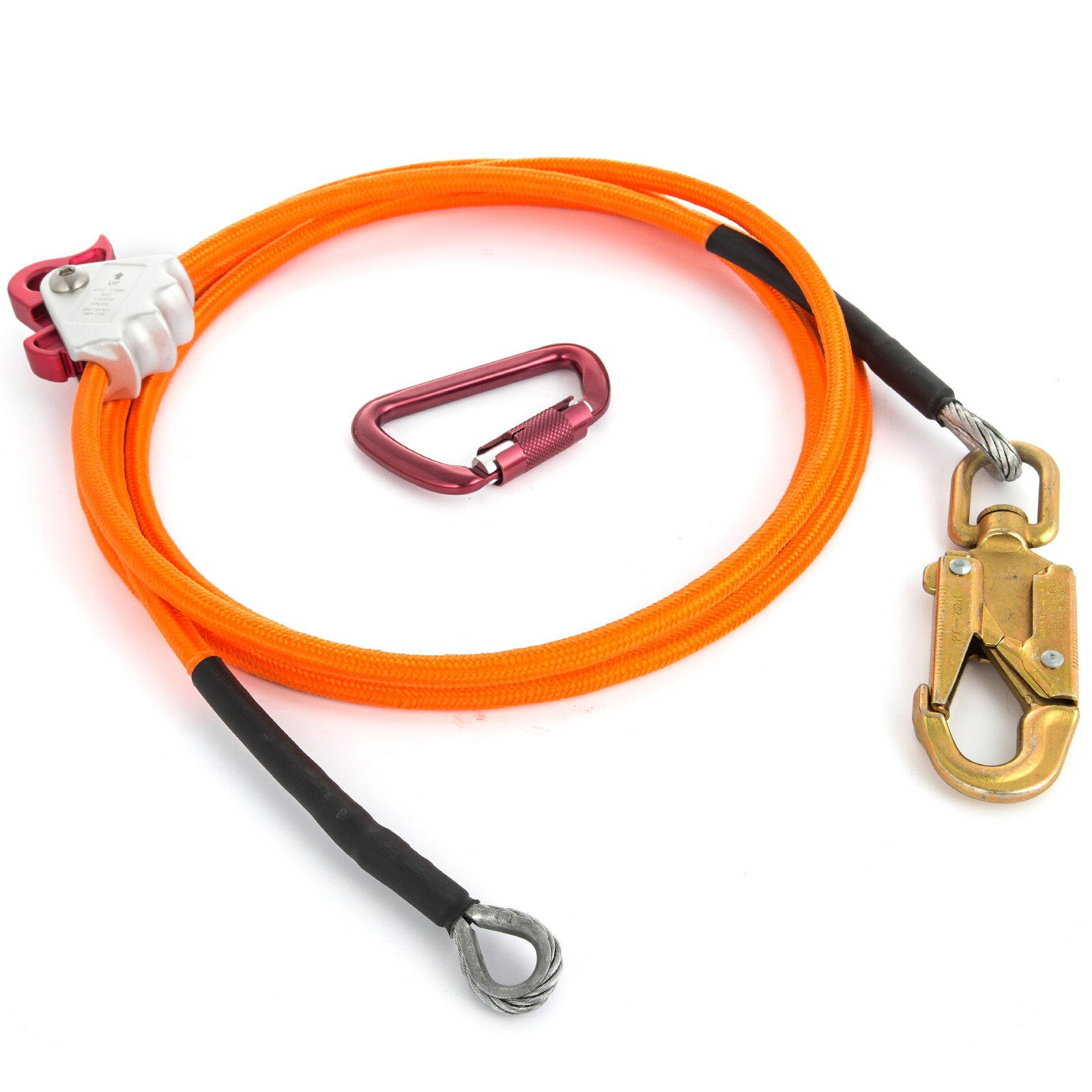 Vevor 10 Ft Steel Core Lanyard Plastic And Metal Commercialresidential Rope In The Climbers