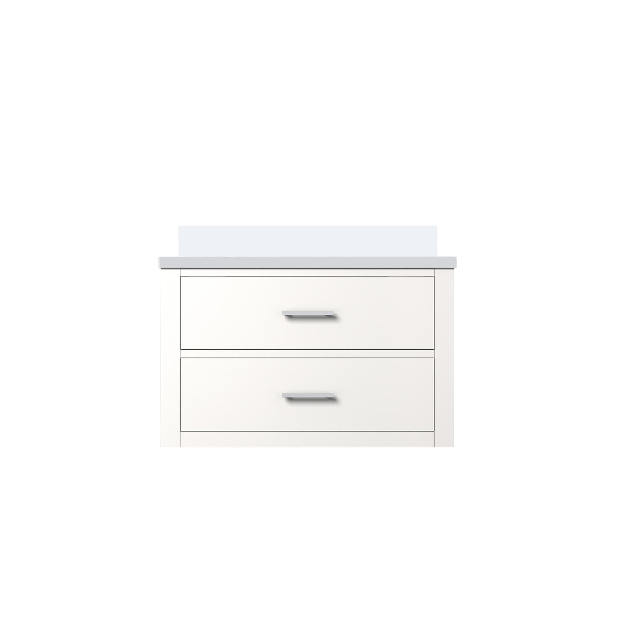Lexora LVSO30SA200 Southold 30-in White Undermount Single Sink Floating Bathroom Vanity with White Quartz Top