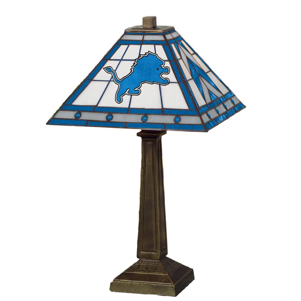 The Memory Company NFL-DLI-290 Detroit Lions Tiffany Lamp 23-in Team Table Lamp with Glass Shade