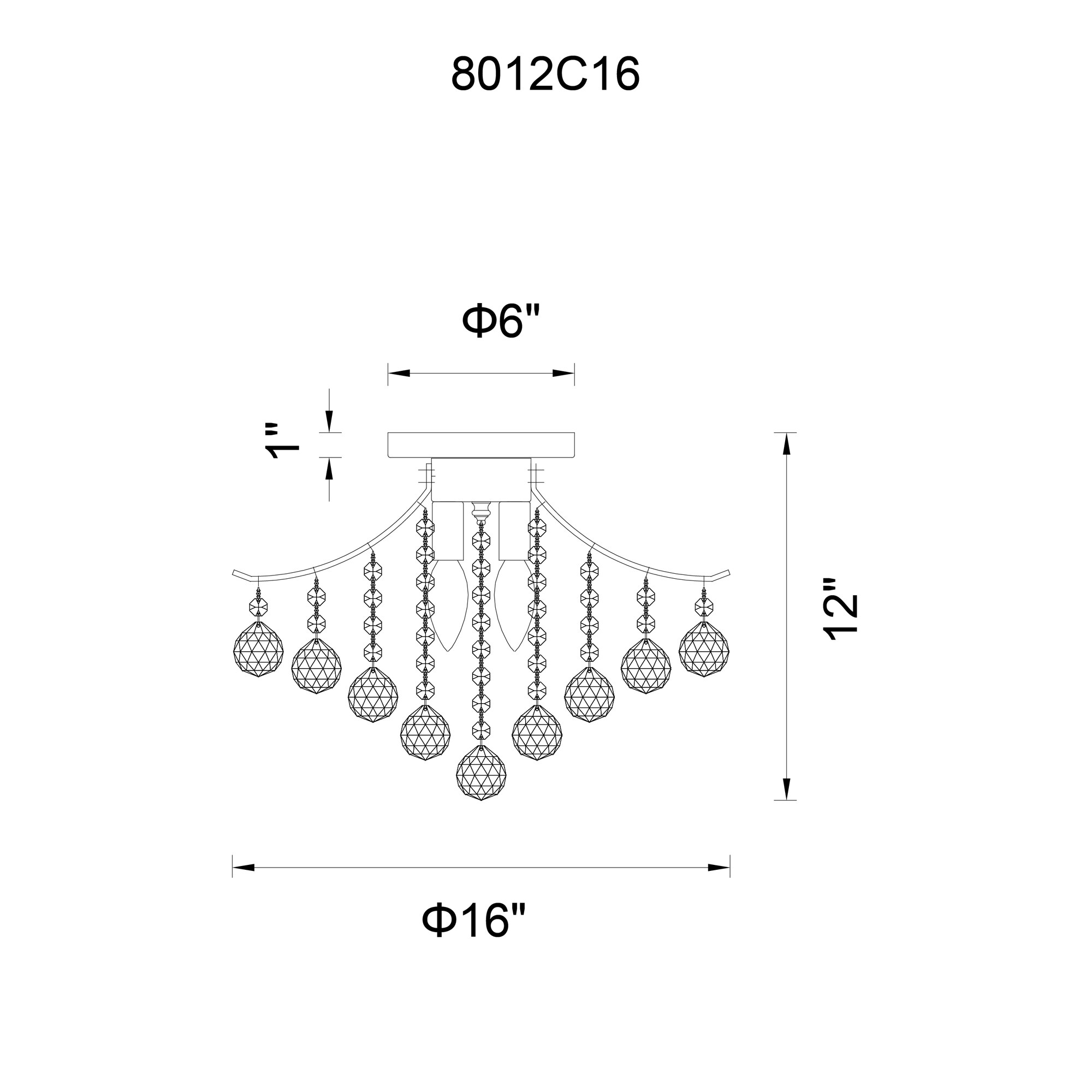 CWI Lighting 8012C16G flushmounts - View #6