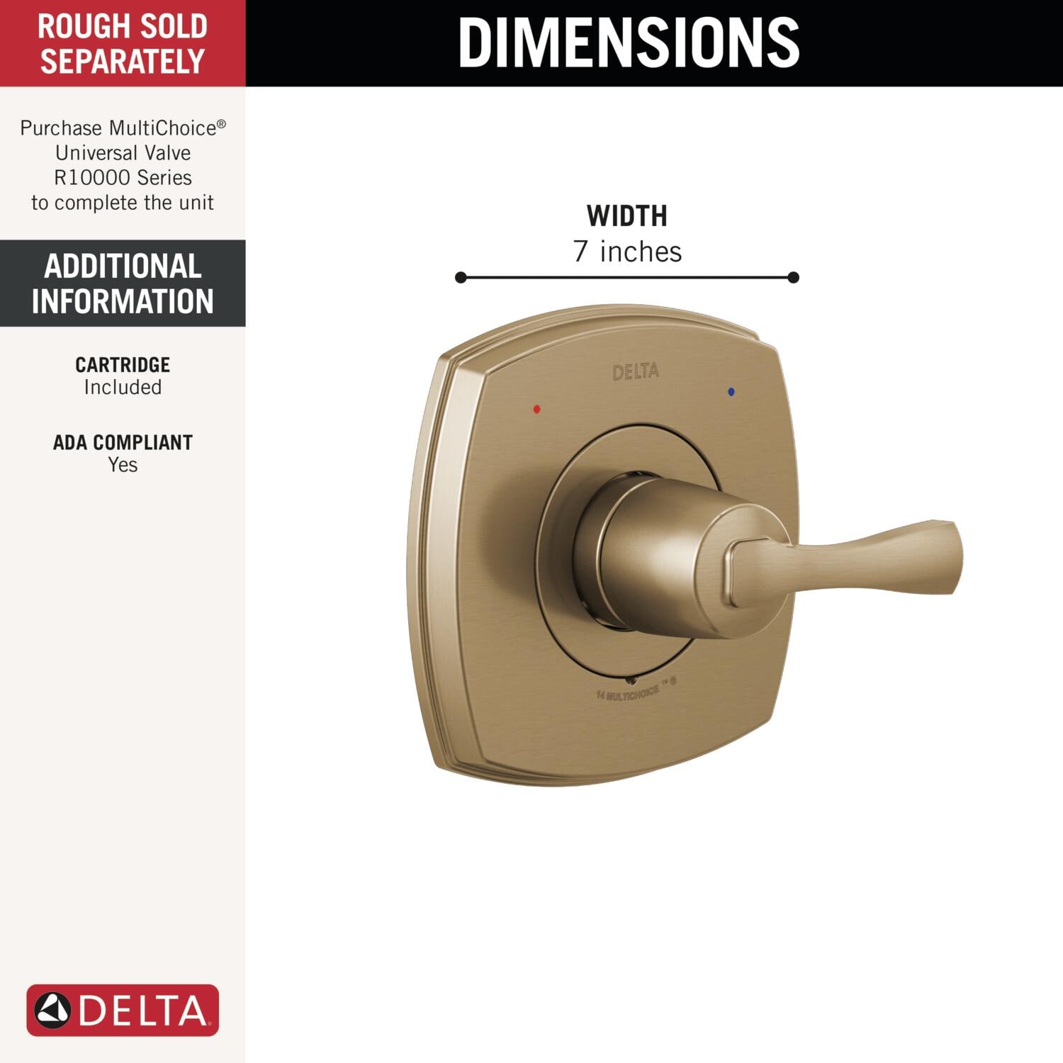Delta T14076-CZ-PR Bath-Shower-Facc - View #2