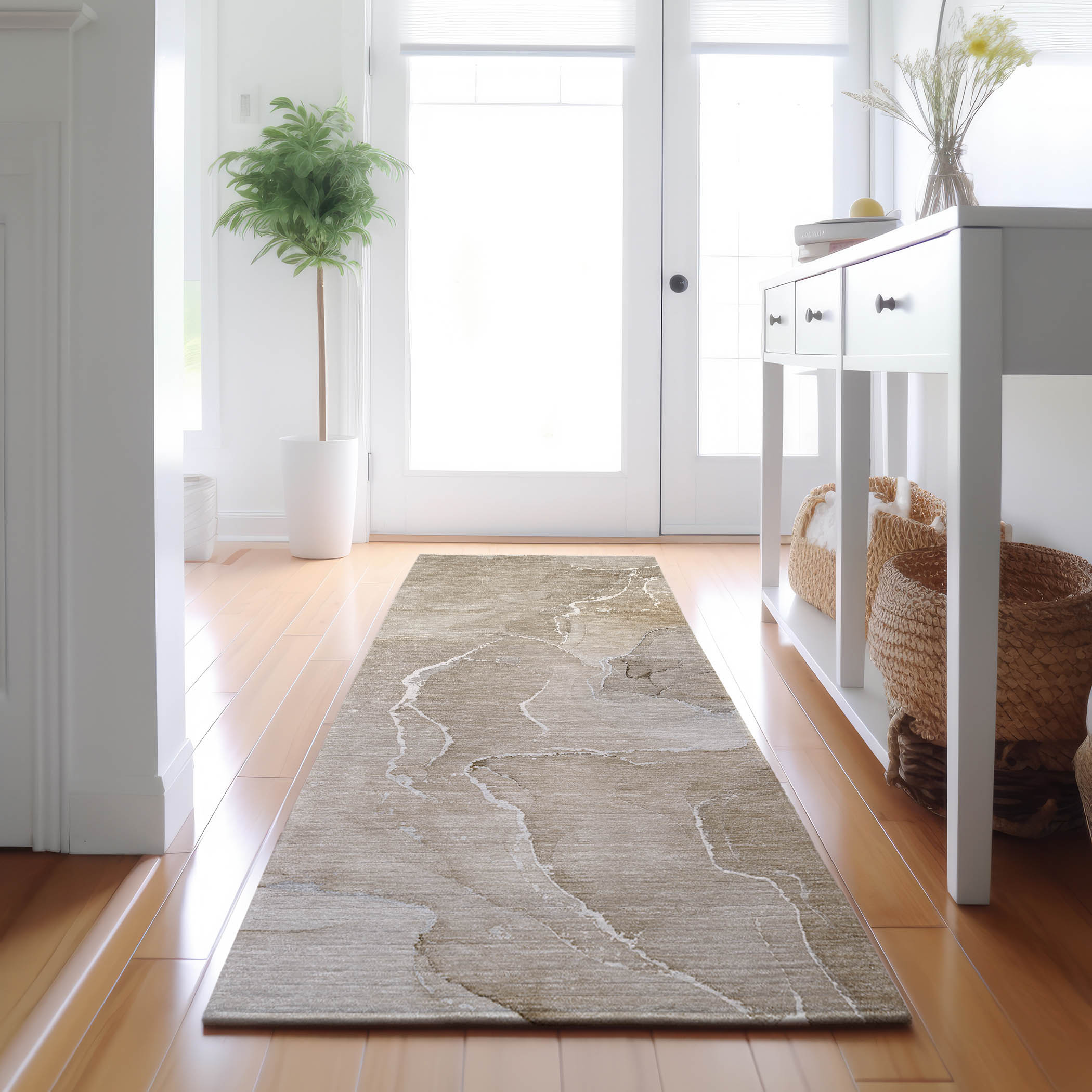 Addison Rugs AMF528SM20X30 Mayfield AMF528SM 2 x 3 (ft) Loomed Polyester Salmon Rectangular Indoor Abstract Machine washable Area rug