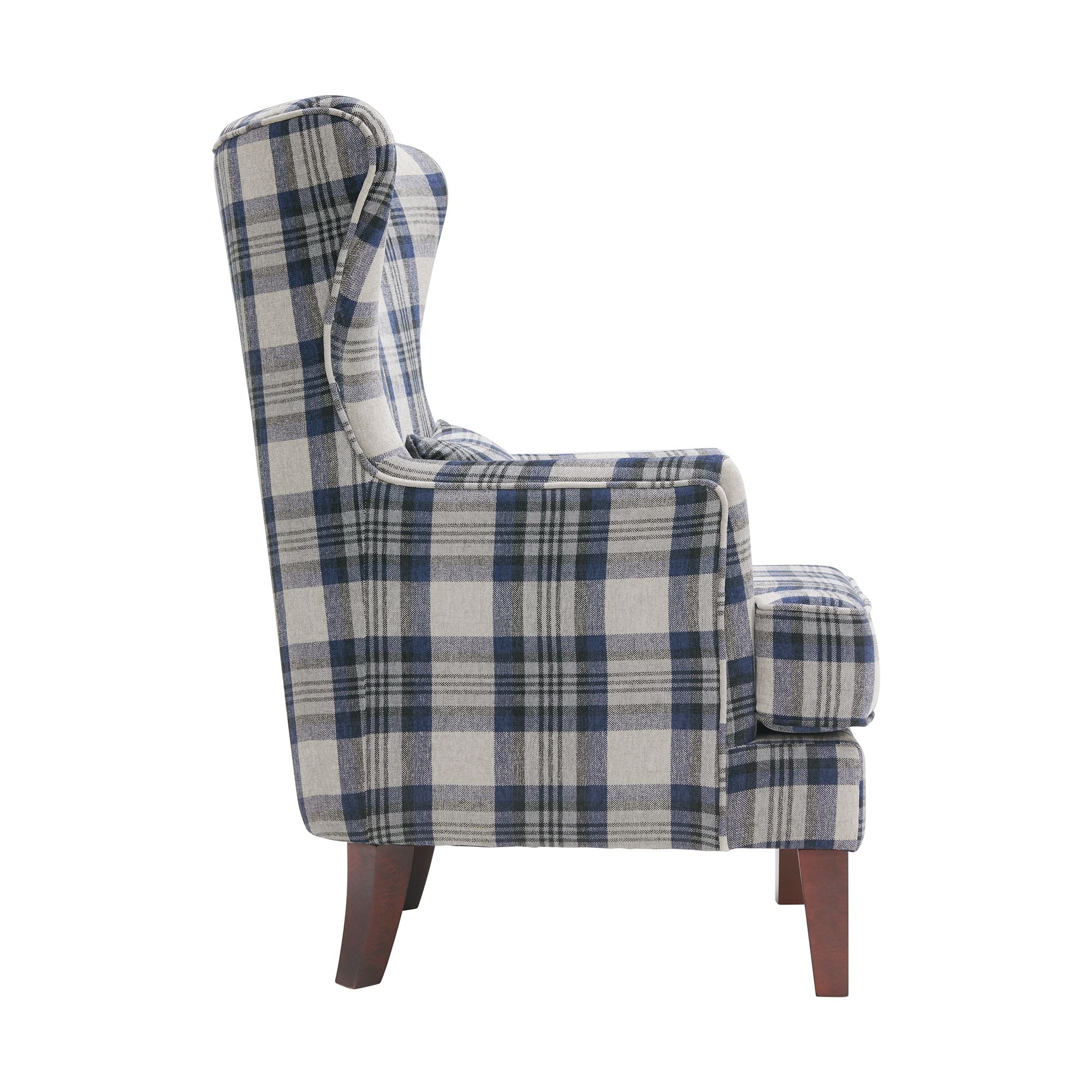 green tartan tub chair