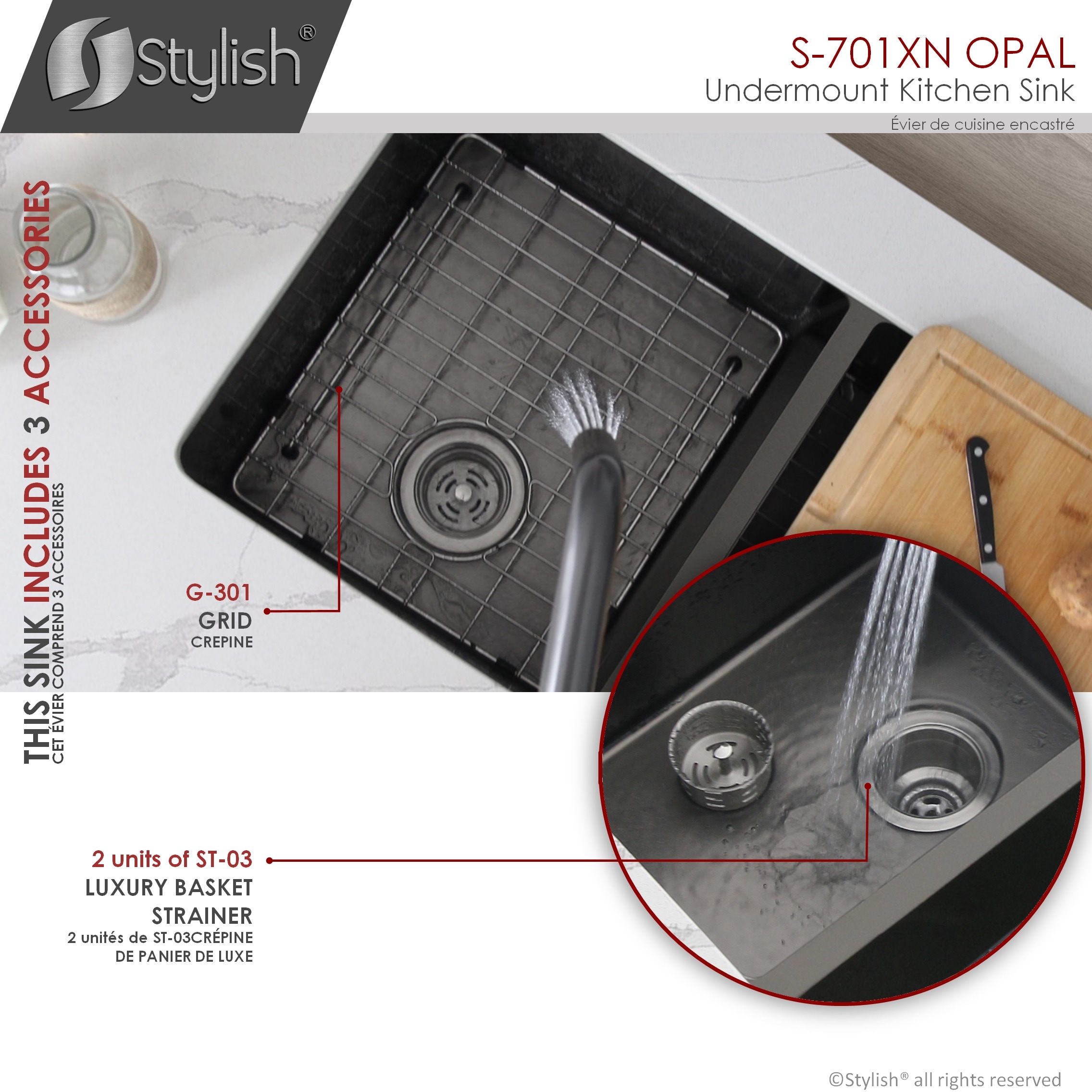 Stylish S-701XN1 Kitchen-Sinks - View #12