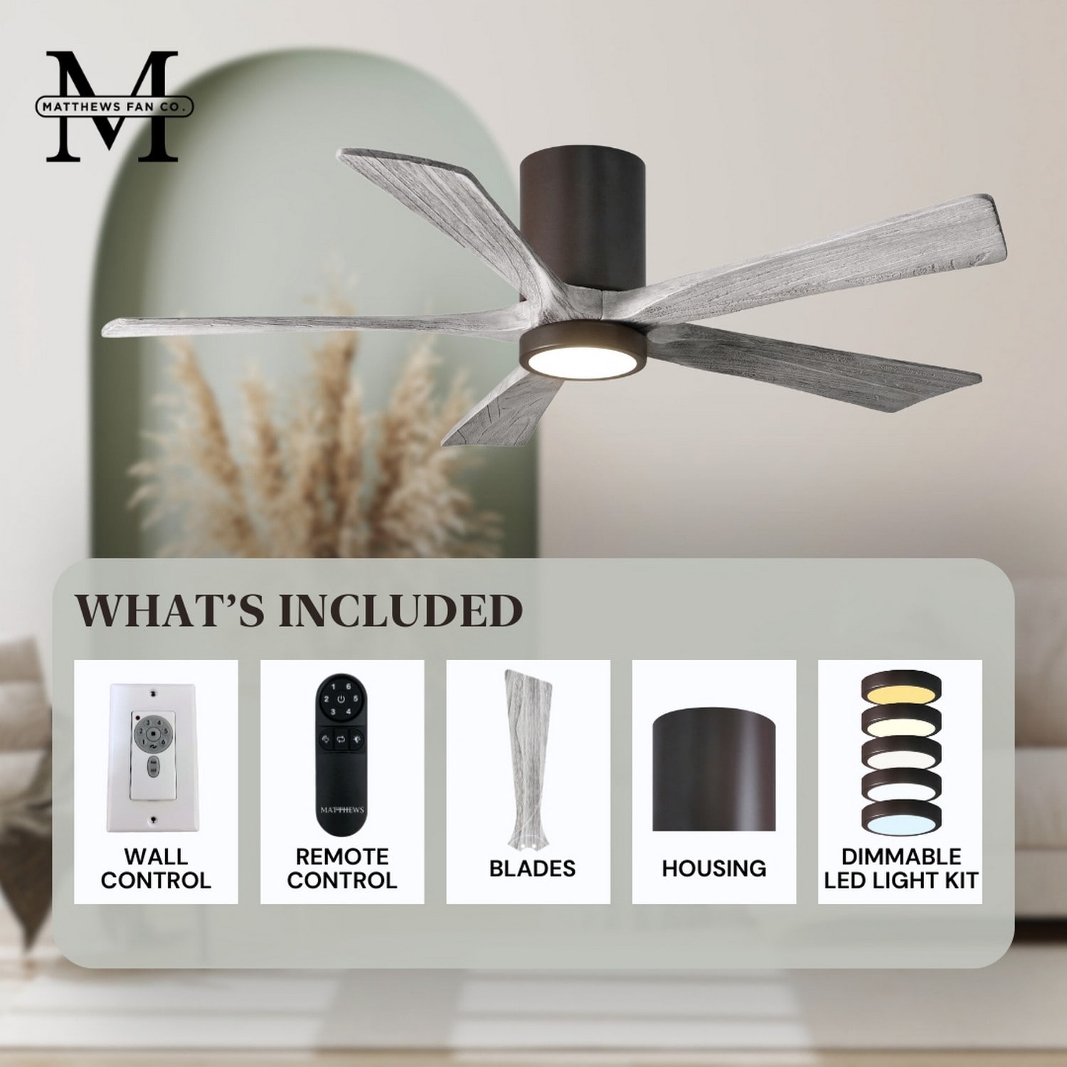 Matthews Fan Company IR5HLK-TB-BW-42 Ceiling-Fans - View #10