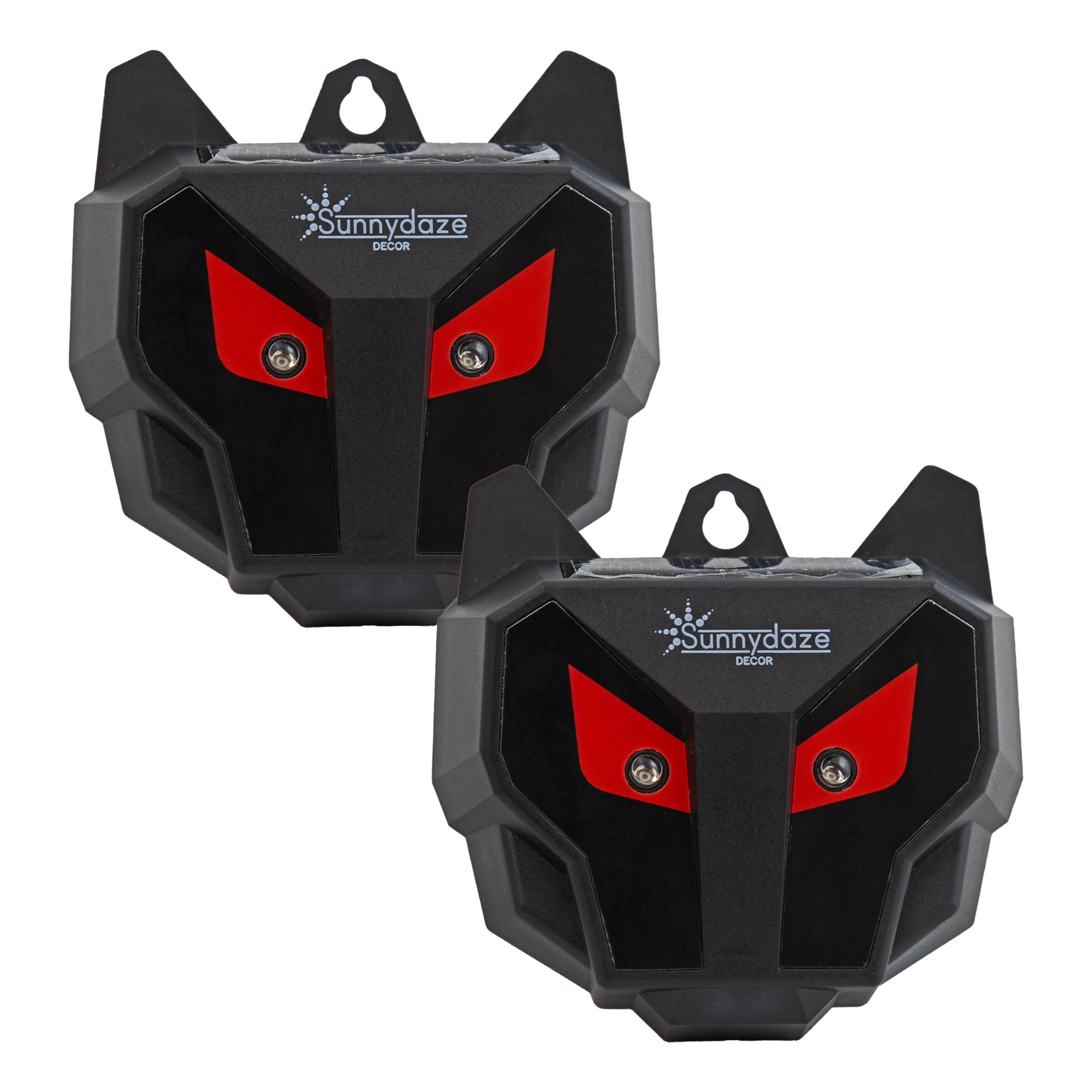 Sunnydaze Decor Sunnydaze Wall-Mounted Solar Nocturnal Animal Repellers - Waterproof Design - Red Flashing Lights - Battery Included - 2-Pack