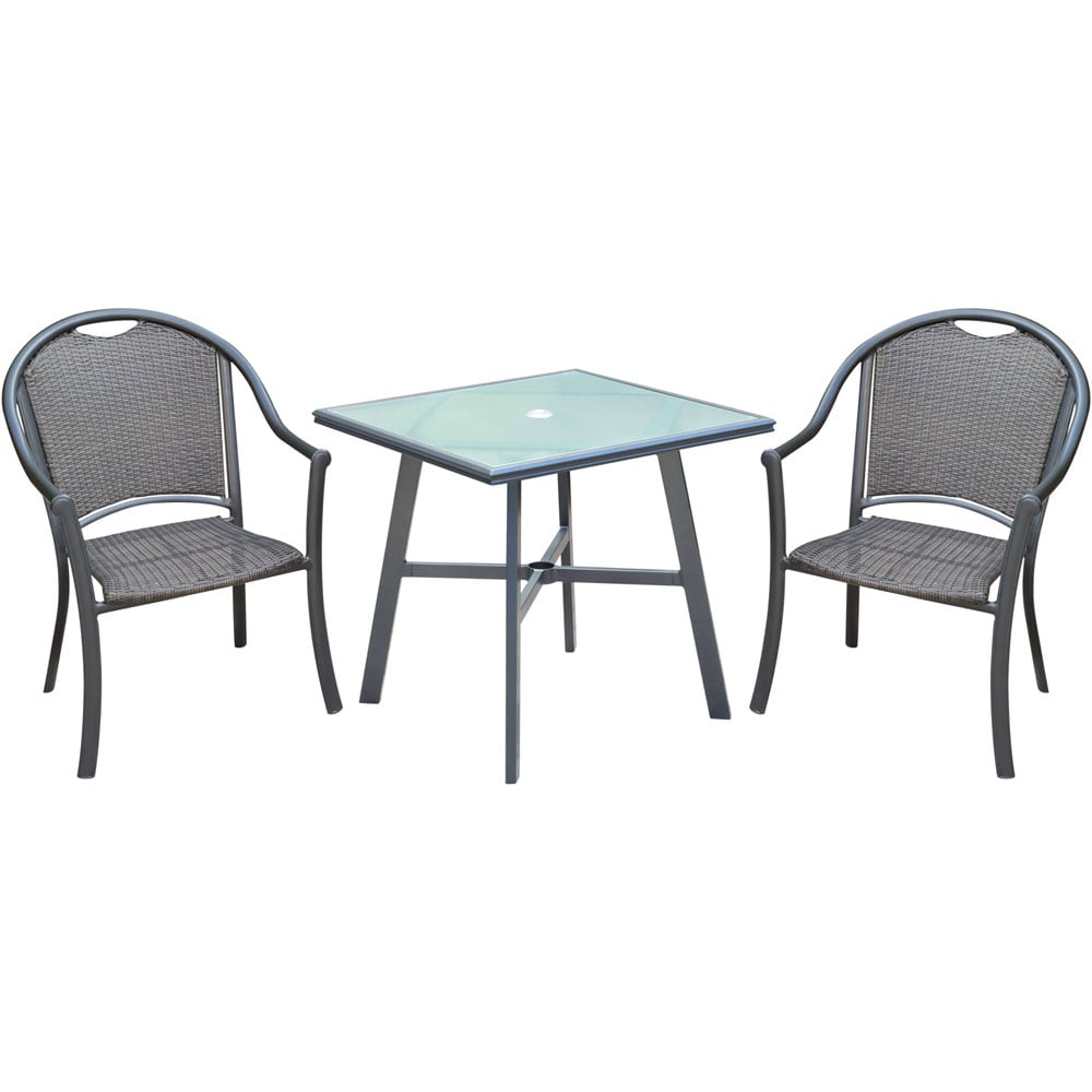Hanover BAMDN3PCG Bambray 3-Piece Patio Conversation Set
