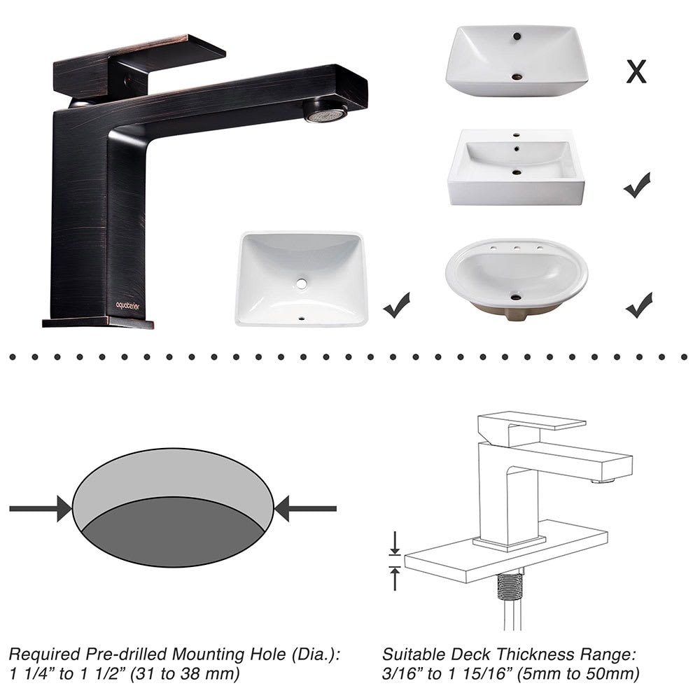 Yescom 81FH1014-4-5-ORB-LO Lavatory-Faucets - View #6