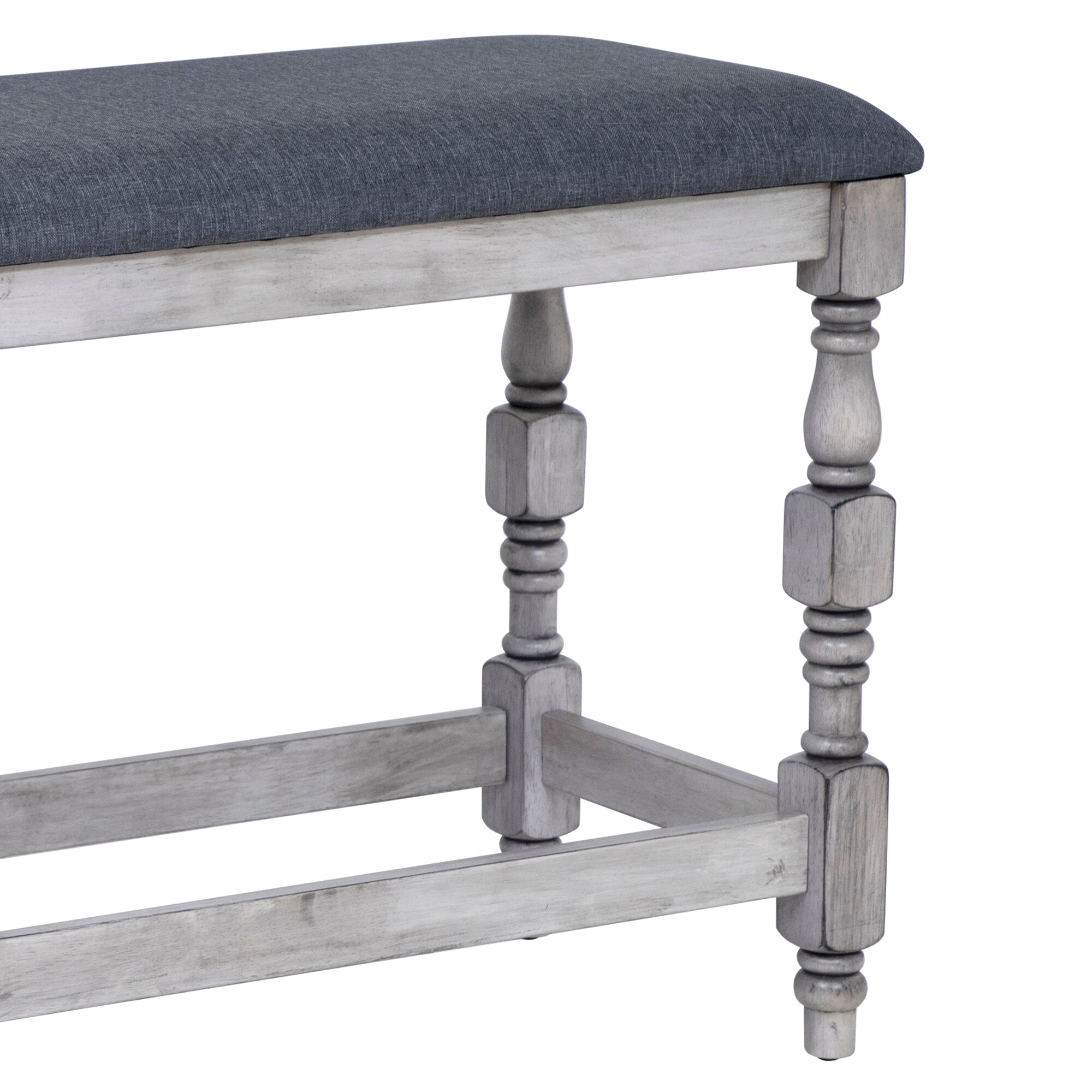 Furniture of America IDF-3979WH-PBN Dining-Benches - View #7