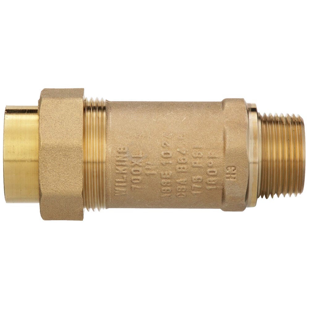 Zurn Wilkins 1MX1UF-700XL 1-in MNPT x Mnpt Bronze Dual Check Valve
