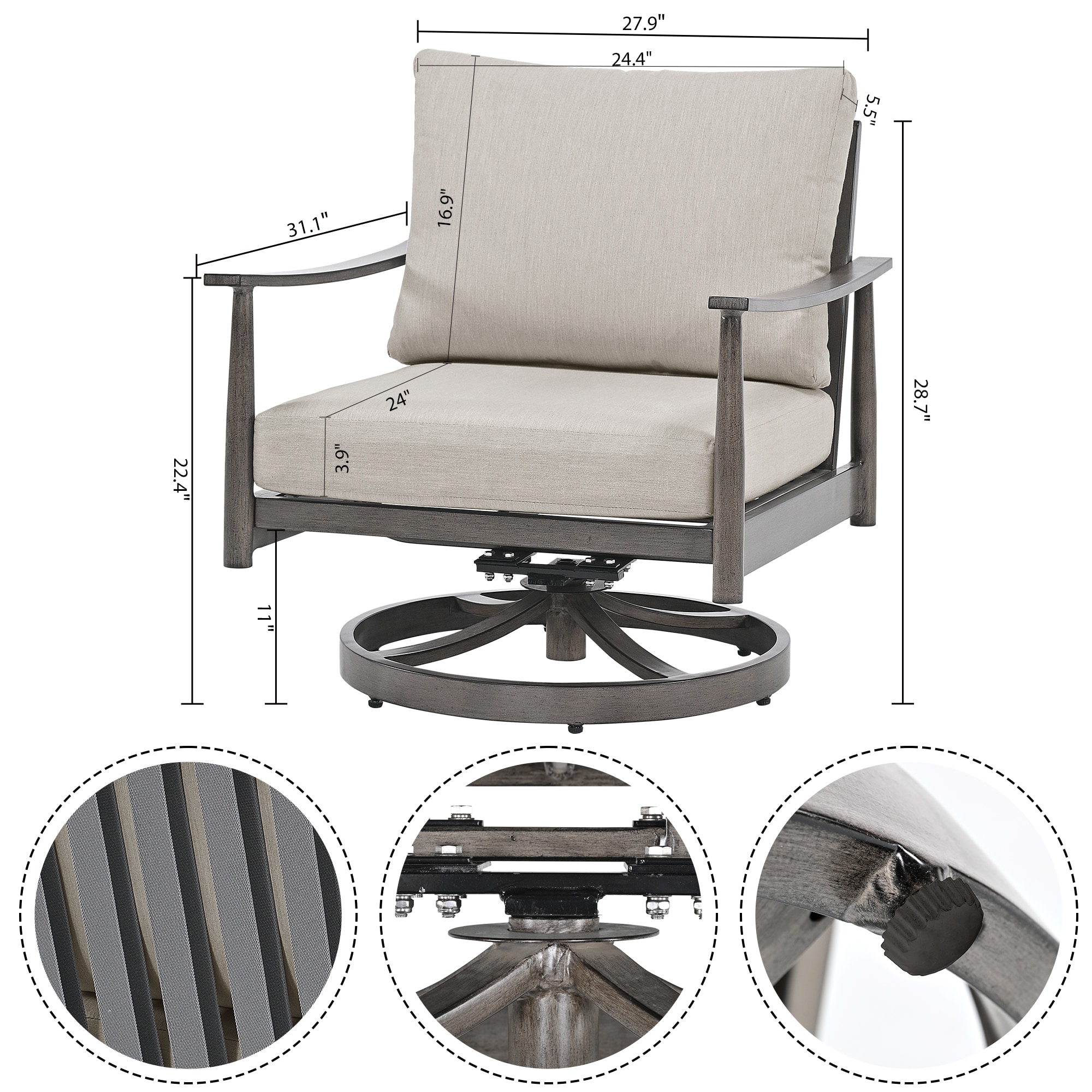  EL-VSFZY1-GG-B-WL3 Patio-Chairs - View #2