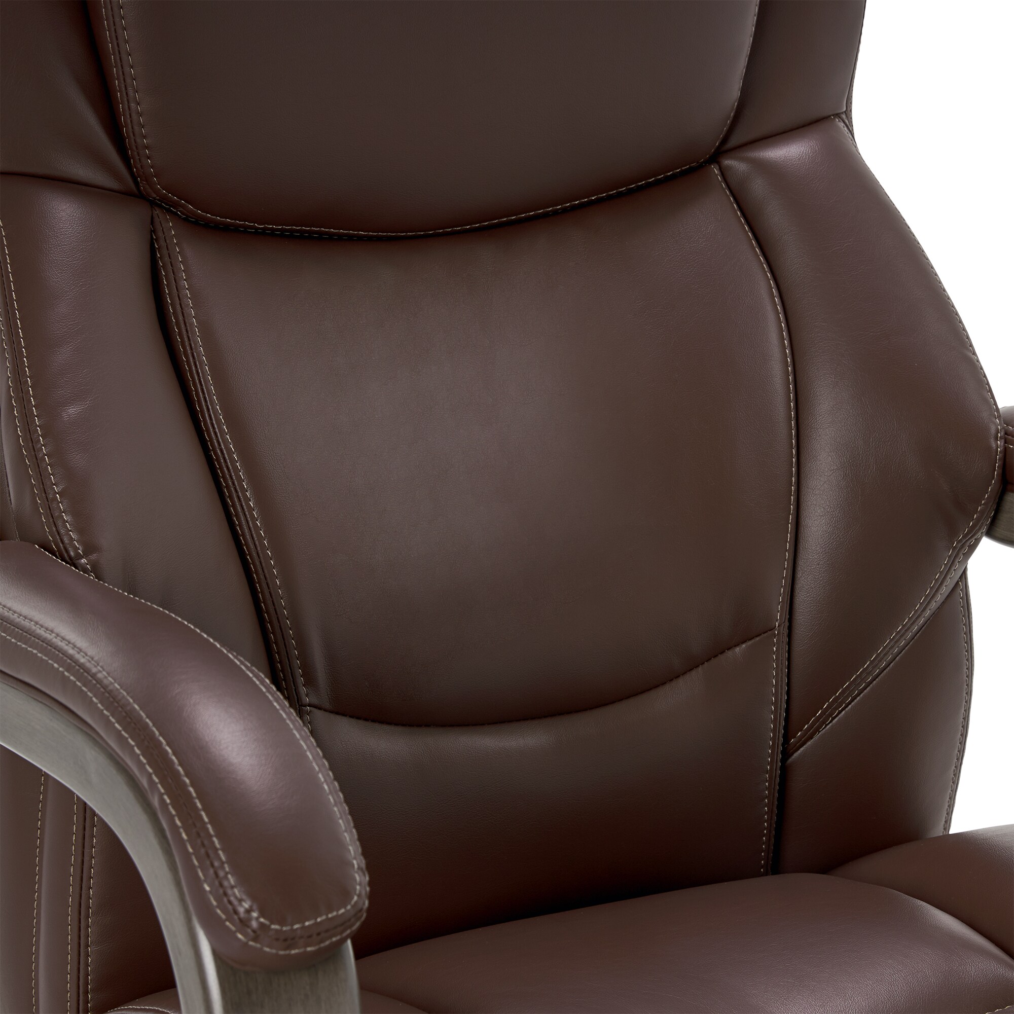 Chestnut Brown High-Back Executive Leather Office Chair