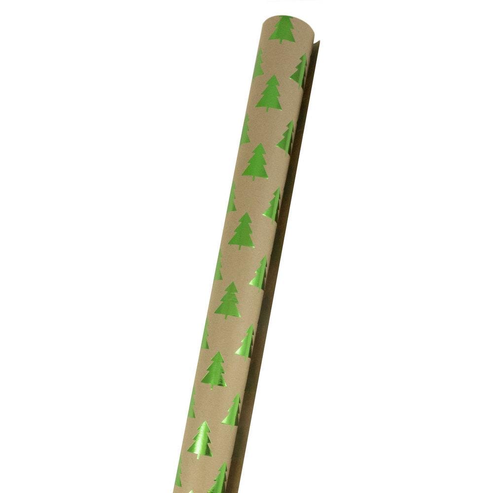 JAM Paper JAM PAPER Glitter Wrapping Paper - Green, 20 Sq Ft