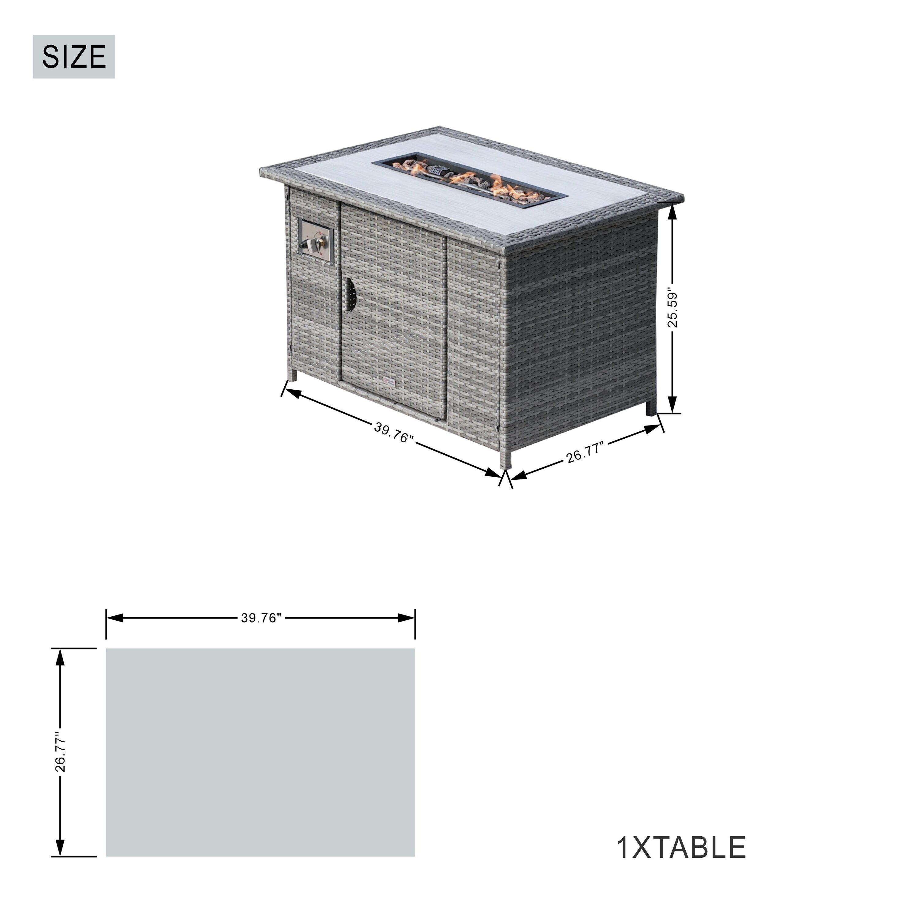 Direct Wicker DWF-1802P-H Outdoor-Gas-Firepits - View #13