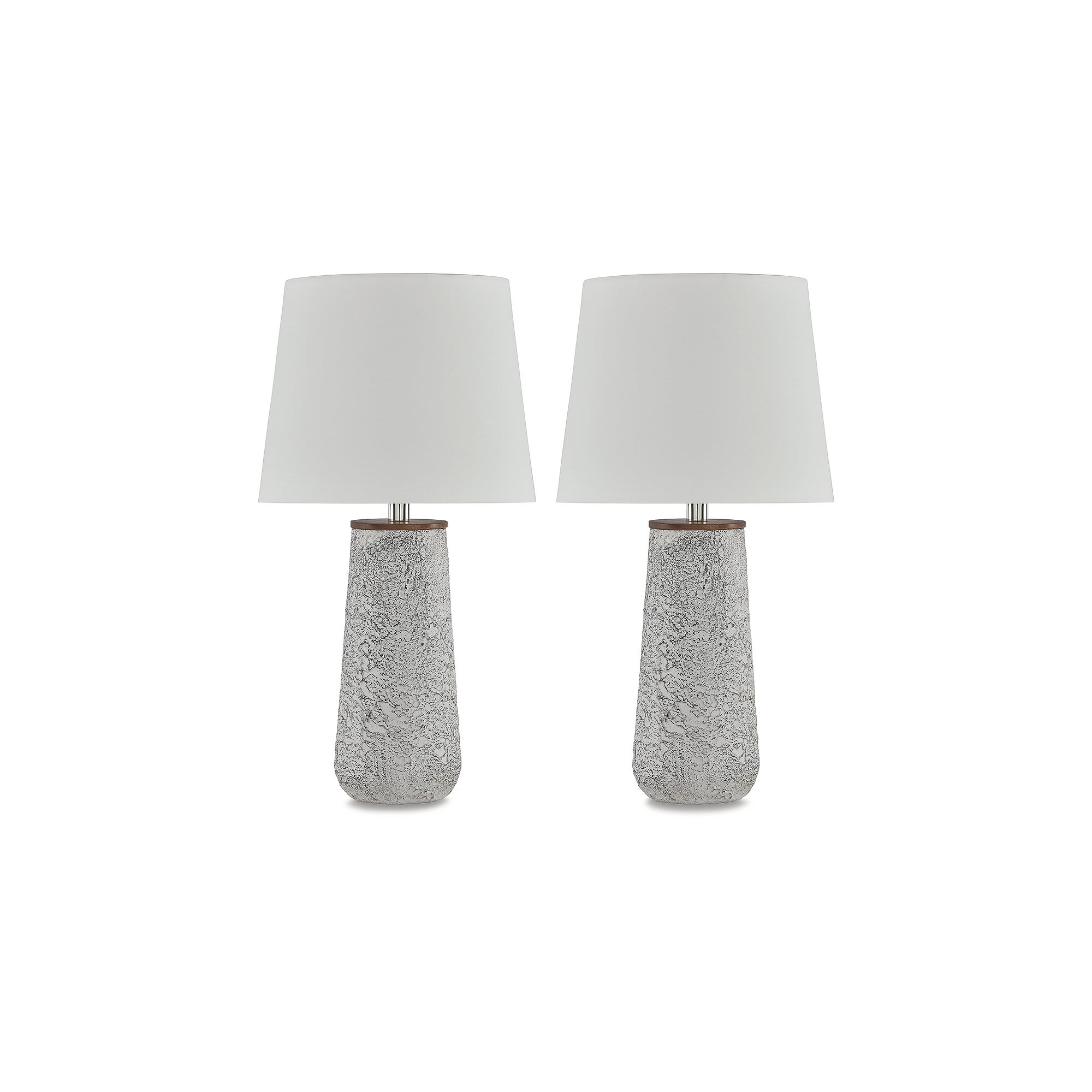 Chaston Antique White Metal Table Lamp Set of 2