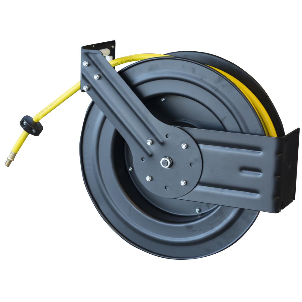 Black Bull 50 Foot Retractable Air Hose Reel with Auto Rewind, 1