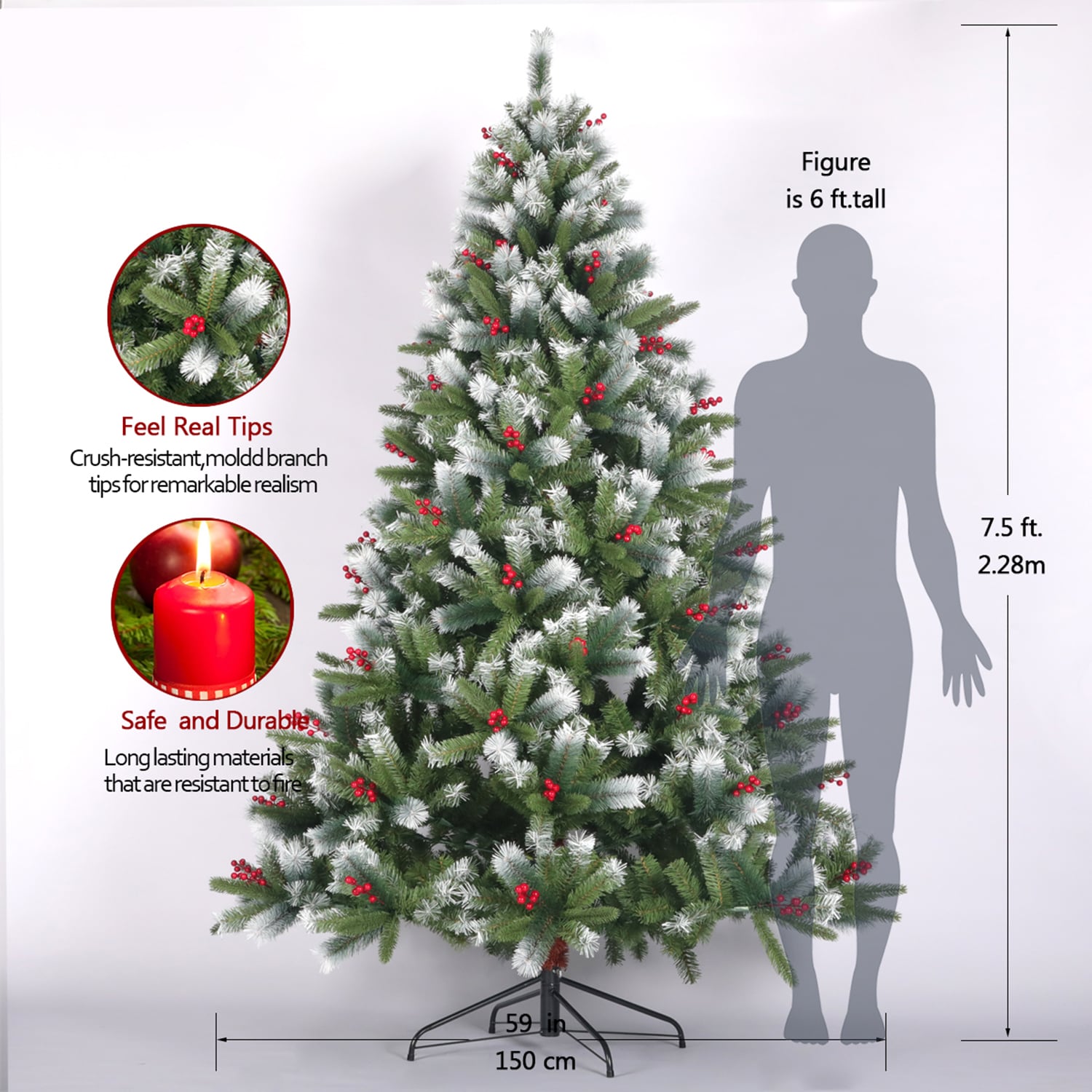 SINOFURN SYA720008GN Artificial-Christmas-Trees - View #12