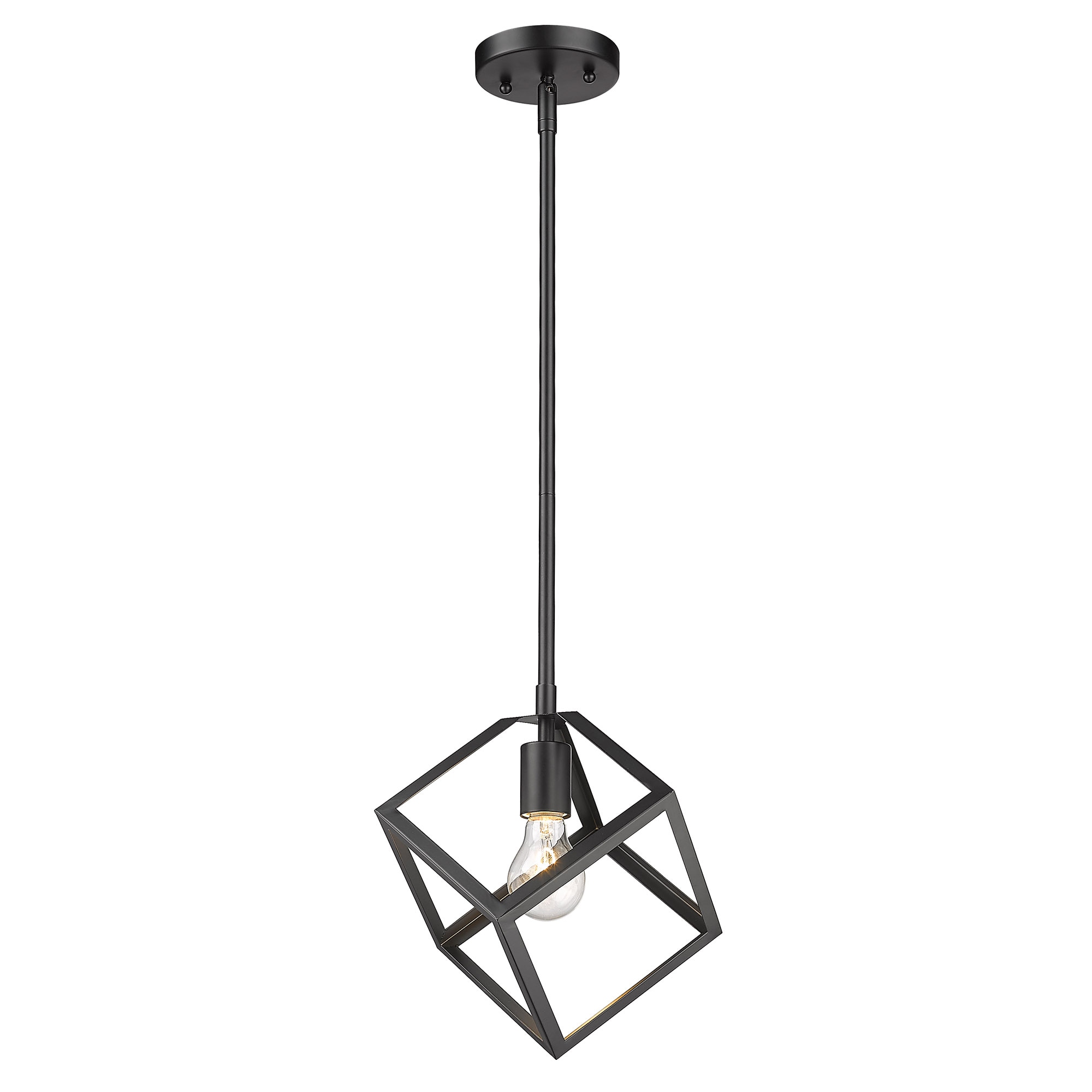 Cassio Matte Black Mini Industrial Pendant Light