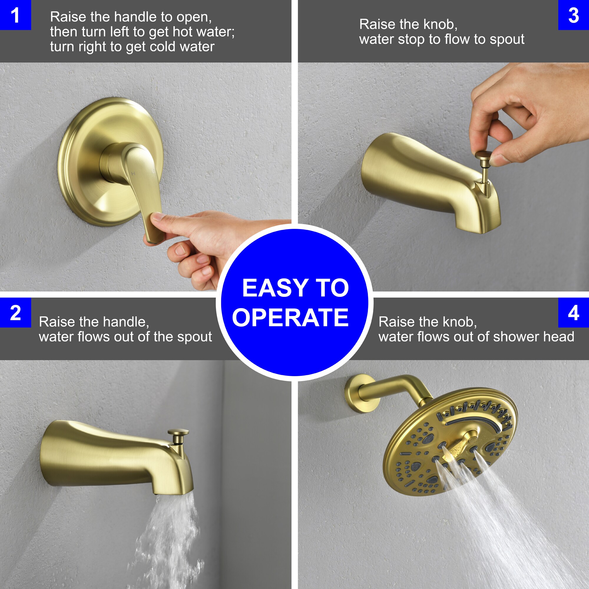 Nestfair SMD8057G Tub-Shower-Faucets - View #4