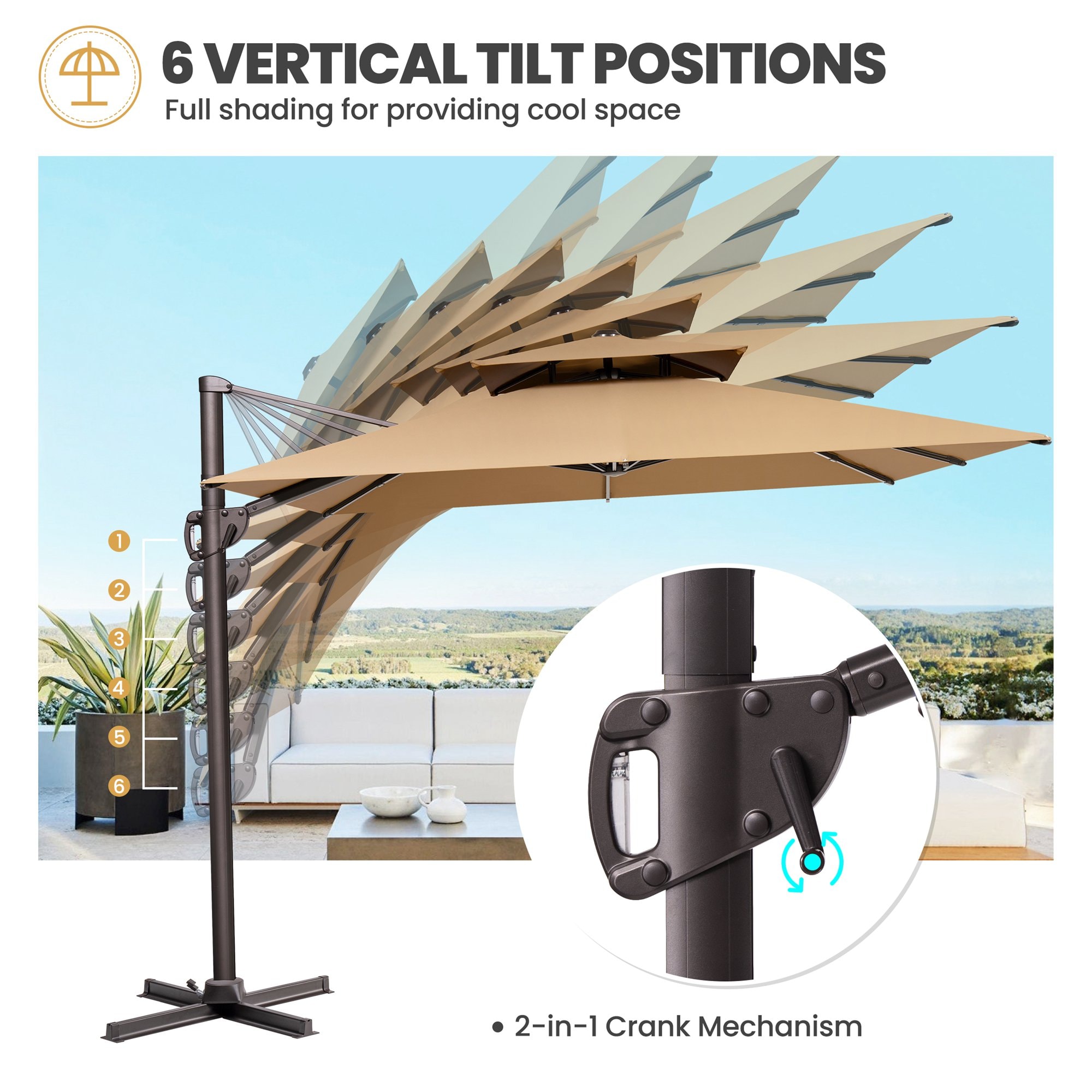 Crestlive Products CL-PU060TAN Umbrellas-2 - View #7