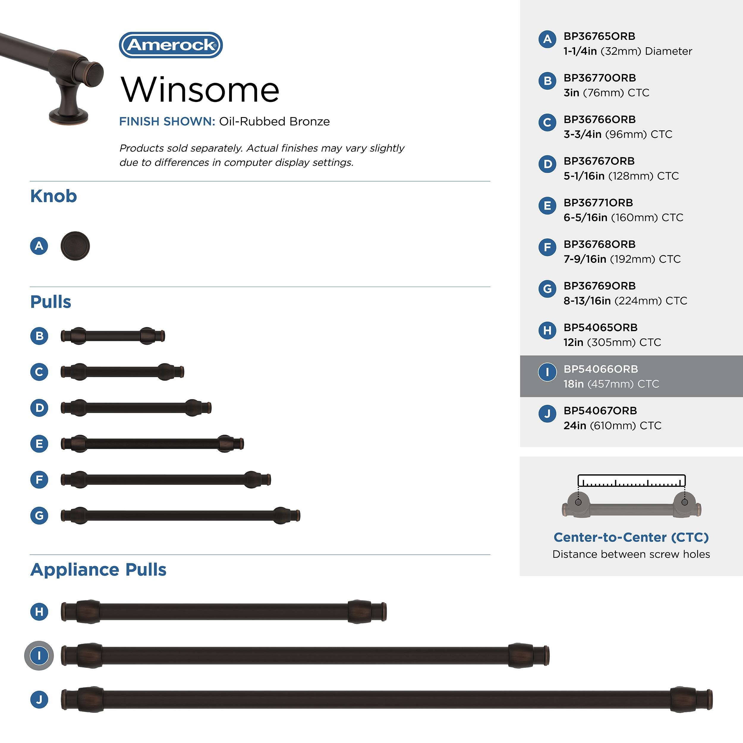 Amerock BP54066ORB Cabinet-Pulls - View #6