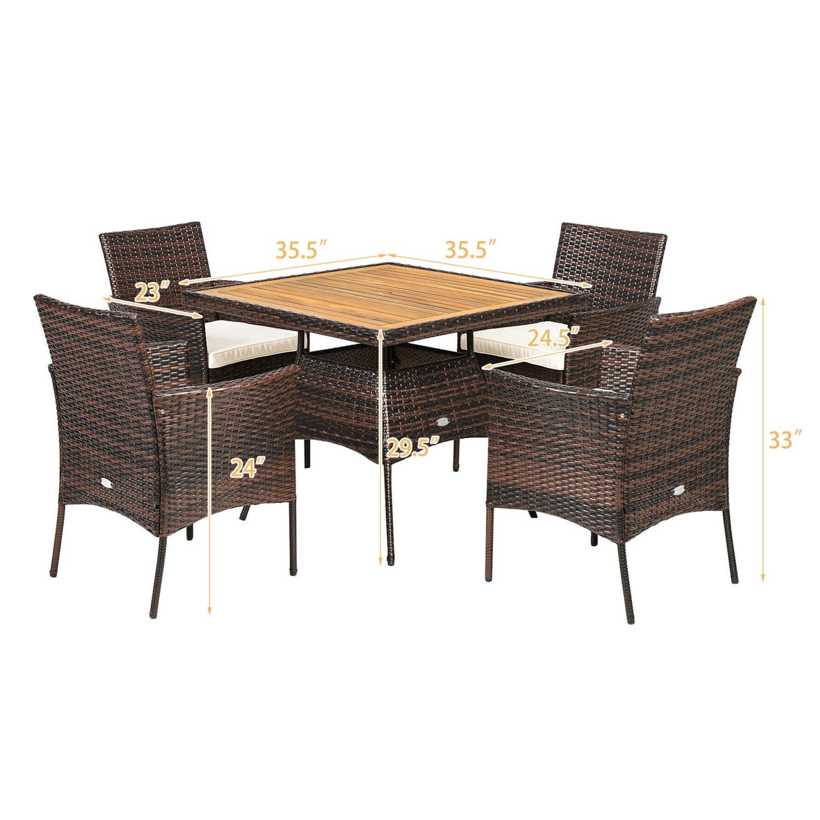 WELLFOR OUS67789+ Patio-Dining-Sets - View #3