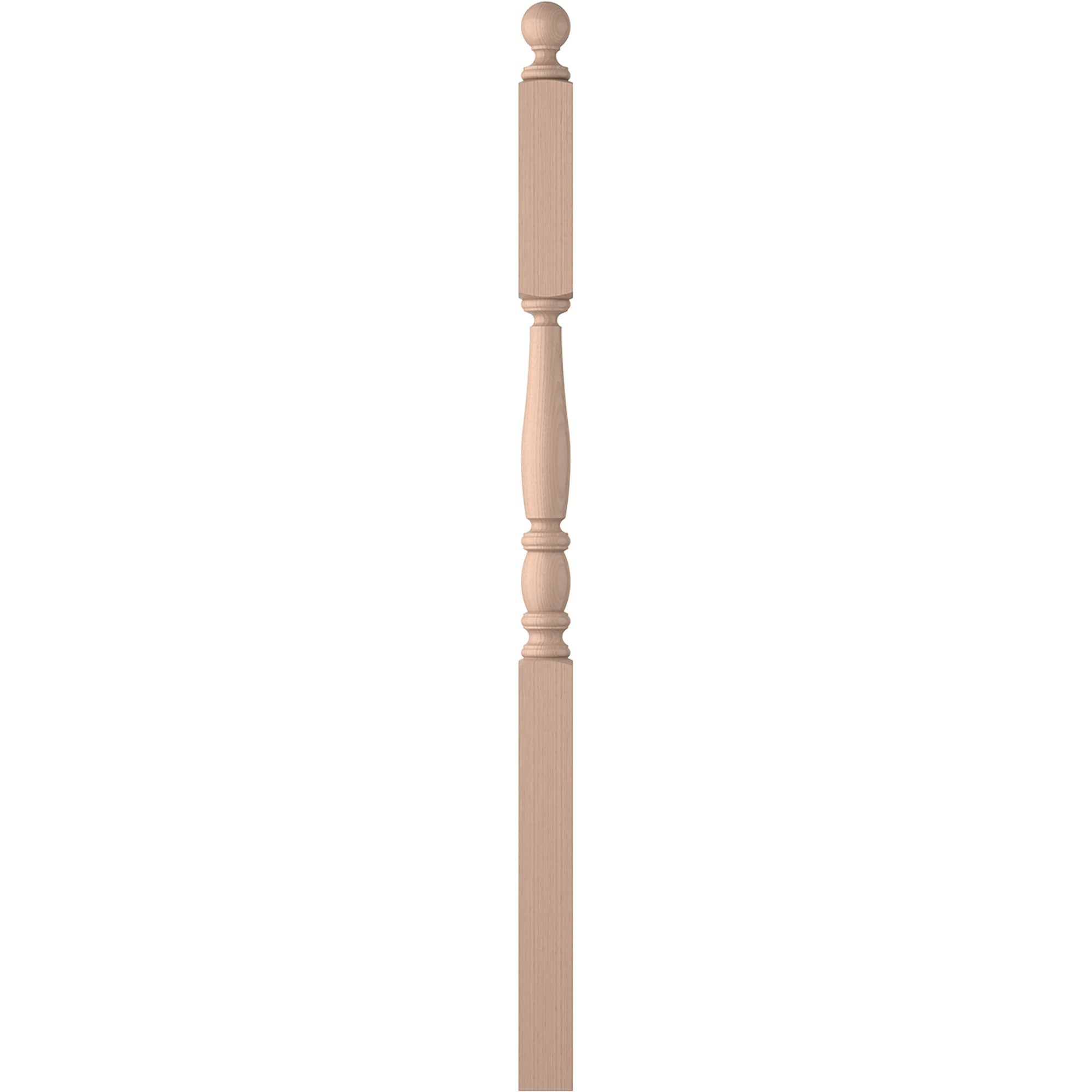 L.J. Smith Stair Systems LJP-3245BT-M LaSalle 3-in x 57.6875-in Unfinished Maple Balcony Stair Newel Post