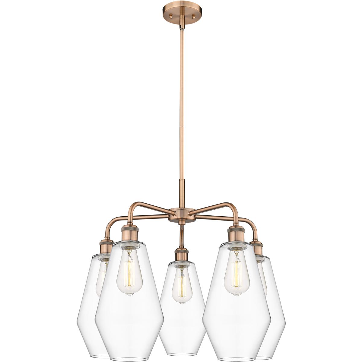 Innovations Lighting -  516-5CR-AC-G652-7 Cindyrella Chandelier Antique Copper