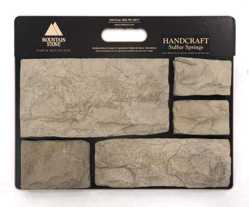 Mountain Stone HCSB01-1 Handcraft SAMPLE BOARD 1-lin ft Sulfer Springs Manufactured Stone Veneer