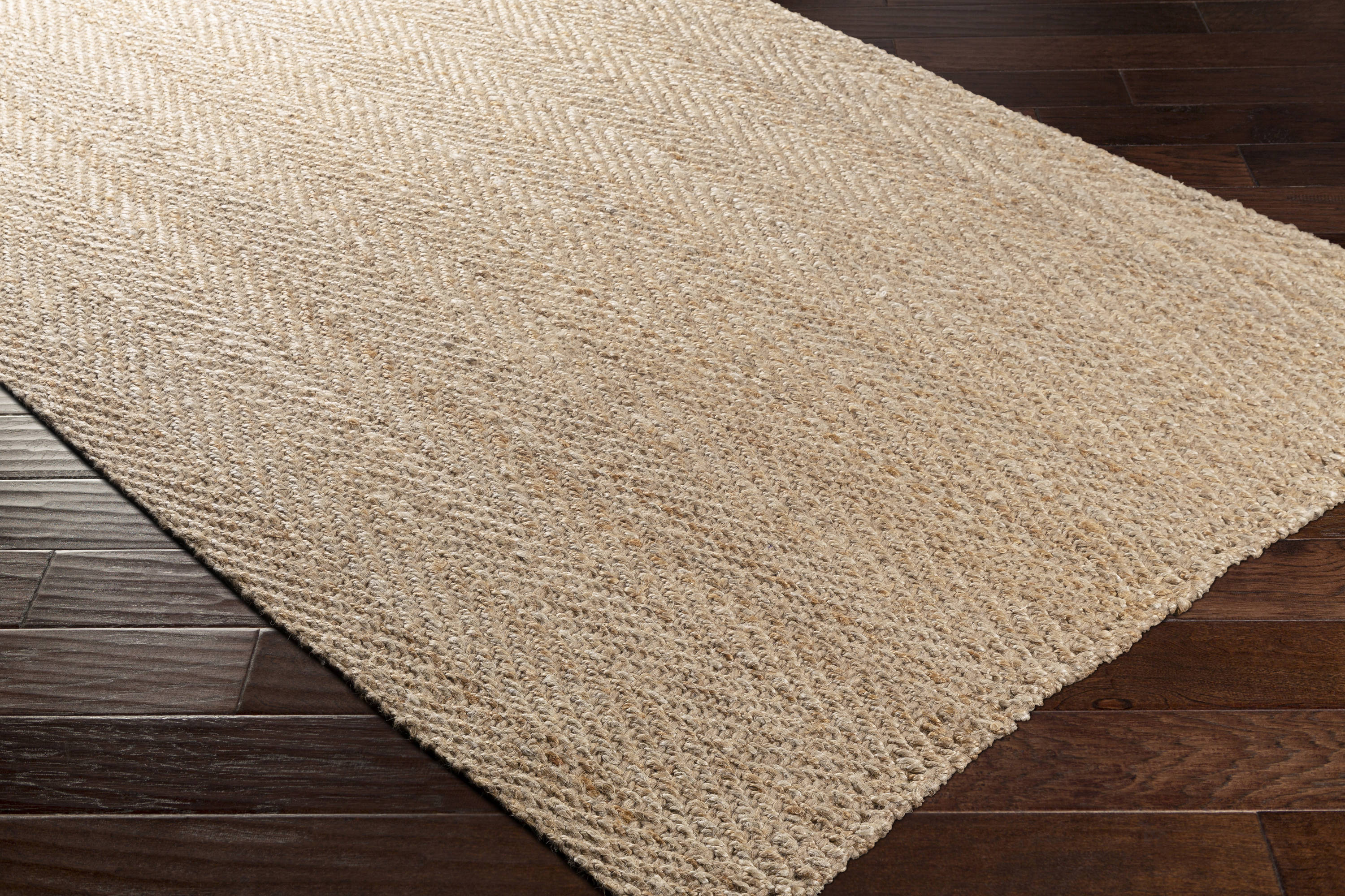 Surya Jute 8 X 11 Woven Jute Wheat Indoor Solid Farmhouse/Cottage