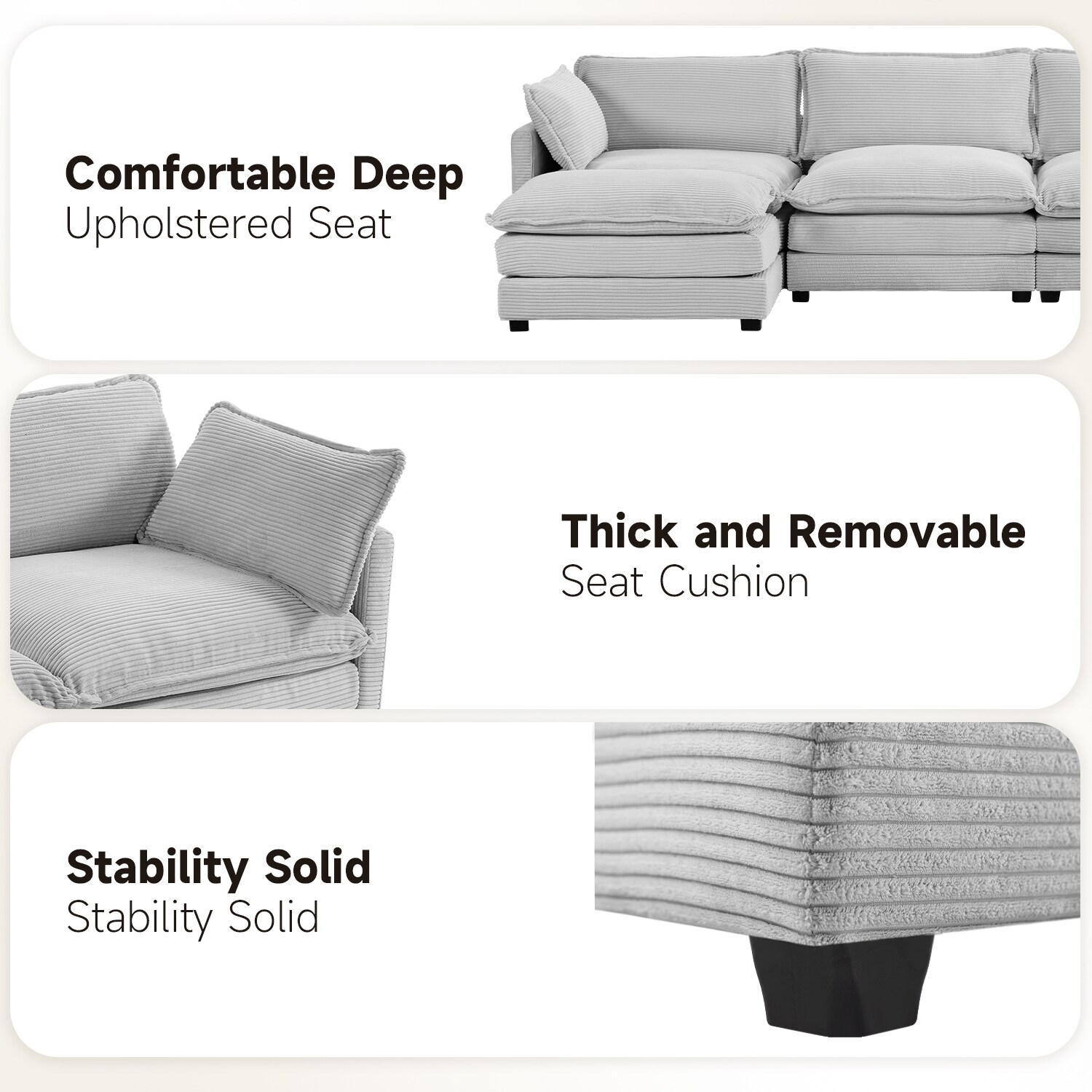 JEAREY JE-XNELD-3-LG Sofas-Loveseats - View #10