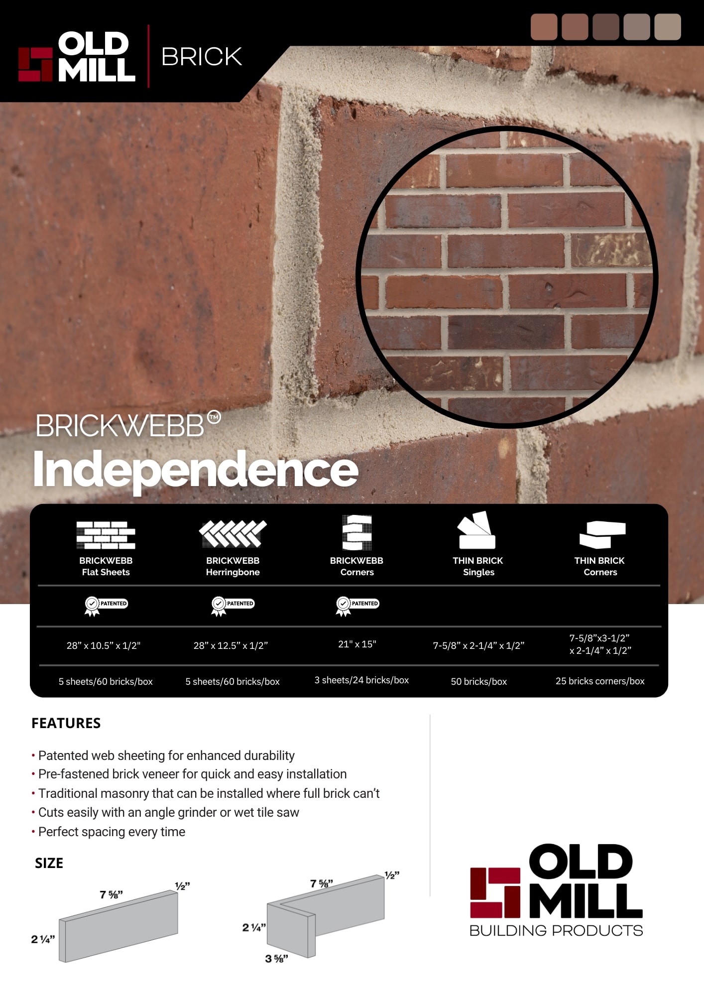 Old Mill Thin Brick Systems BW-370011CS Brick-Veneer - View #6