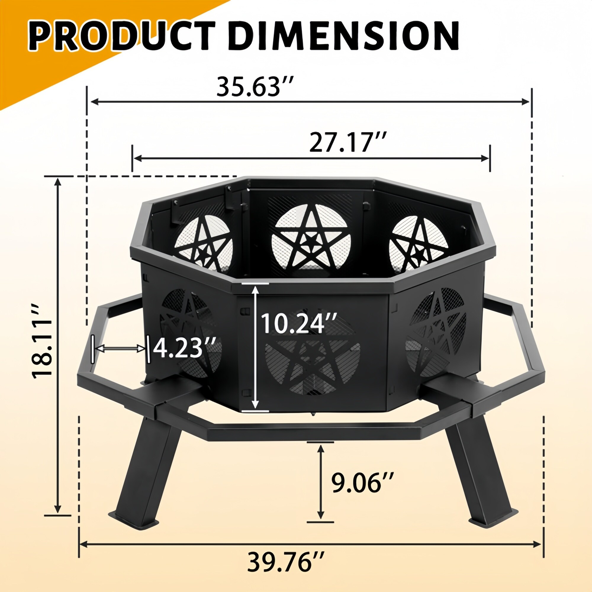 Numhew NHBEN39622 Outdoor-Woodburning-Firepits - View #2