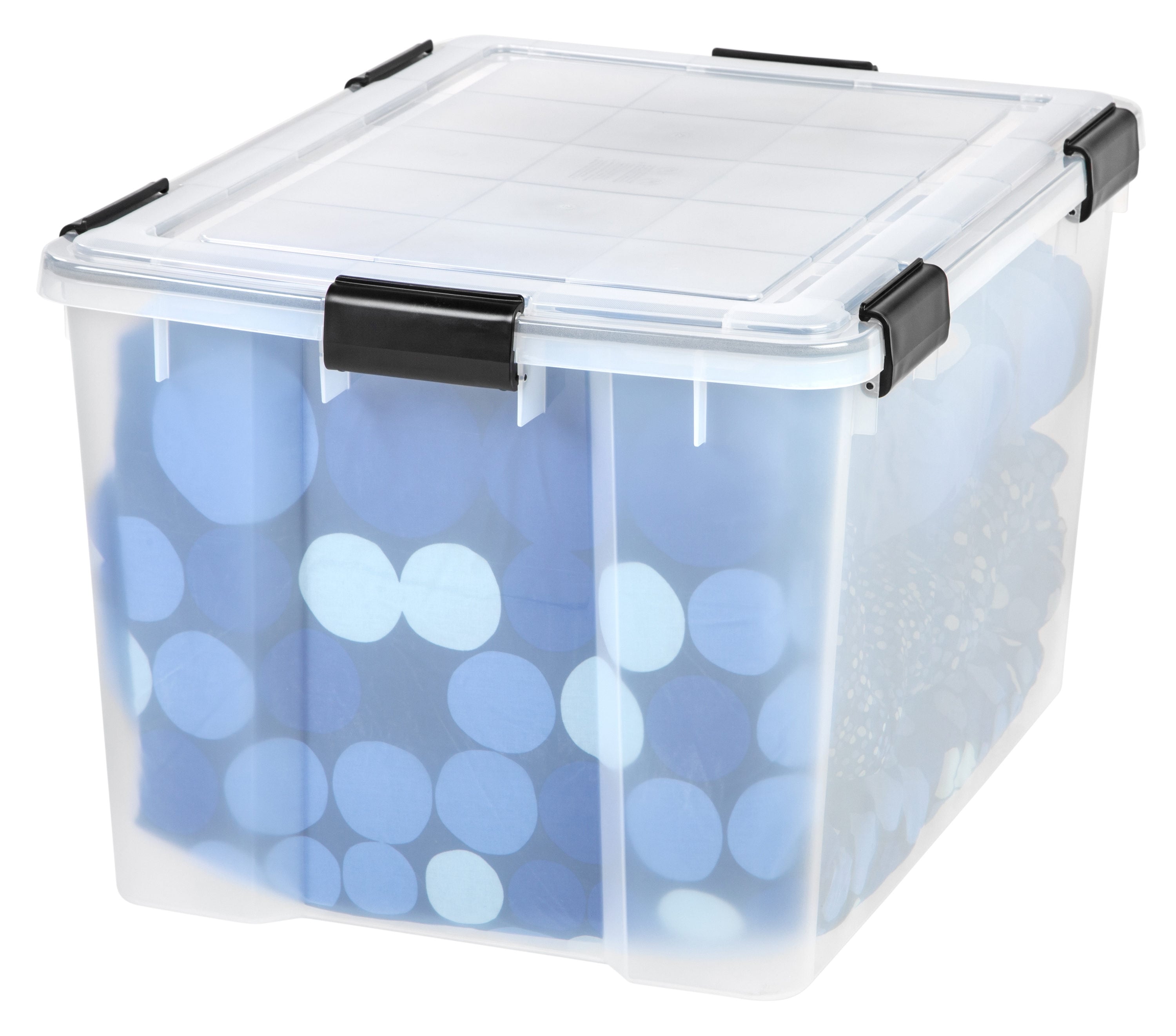 IRIS Weather Tight Large 18.5-Gallons (74-Quart) Clear Tote with Latching  Lid in the Plastic Storage Containers department at