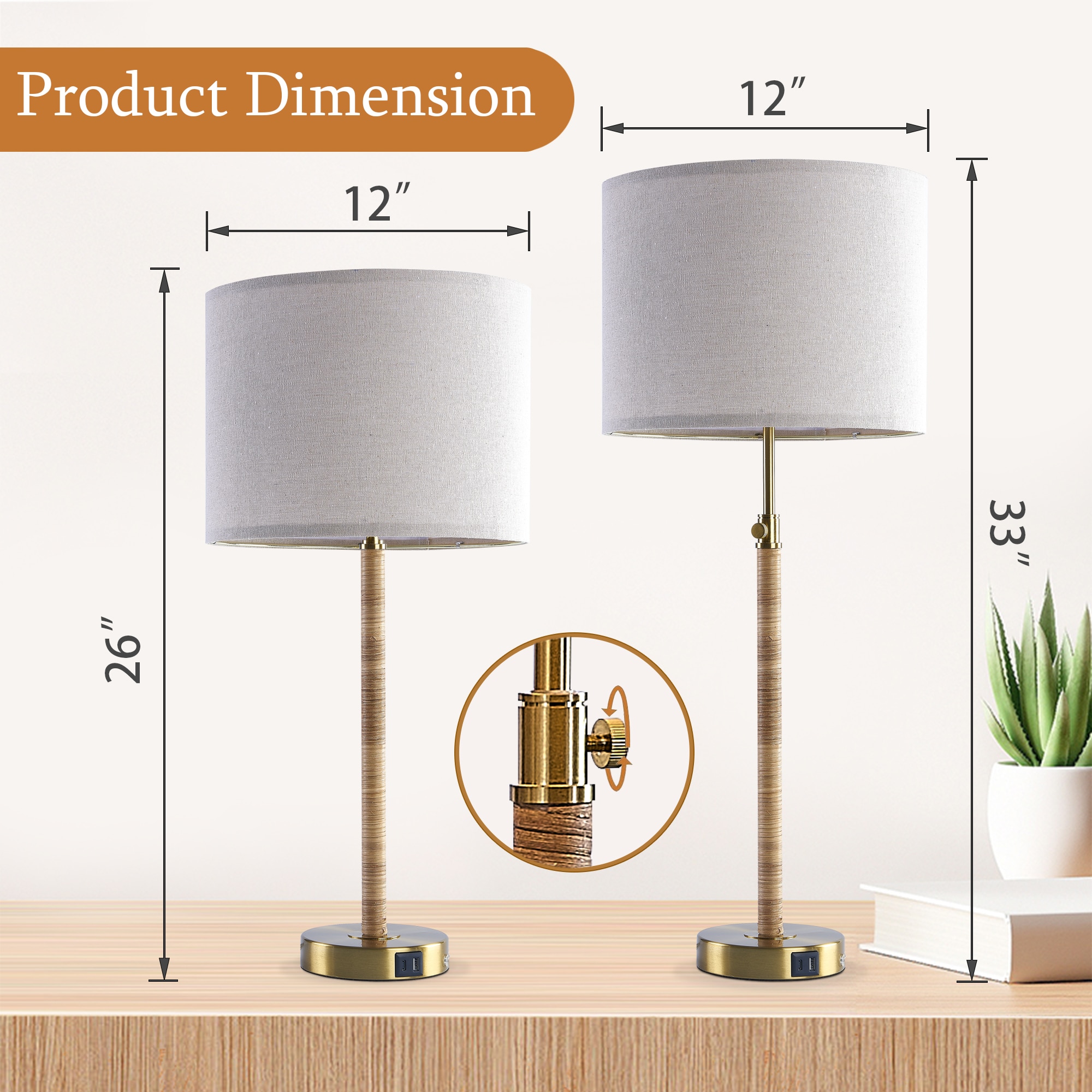 Maxax T261-GD Table-Lamps - View #6