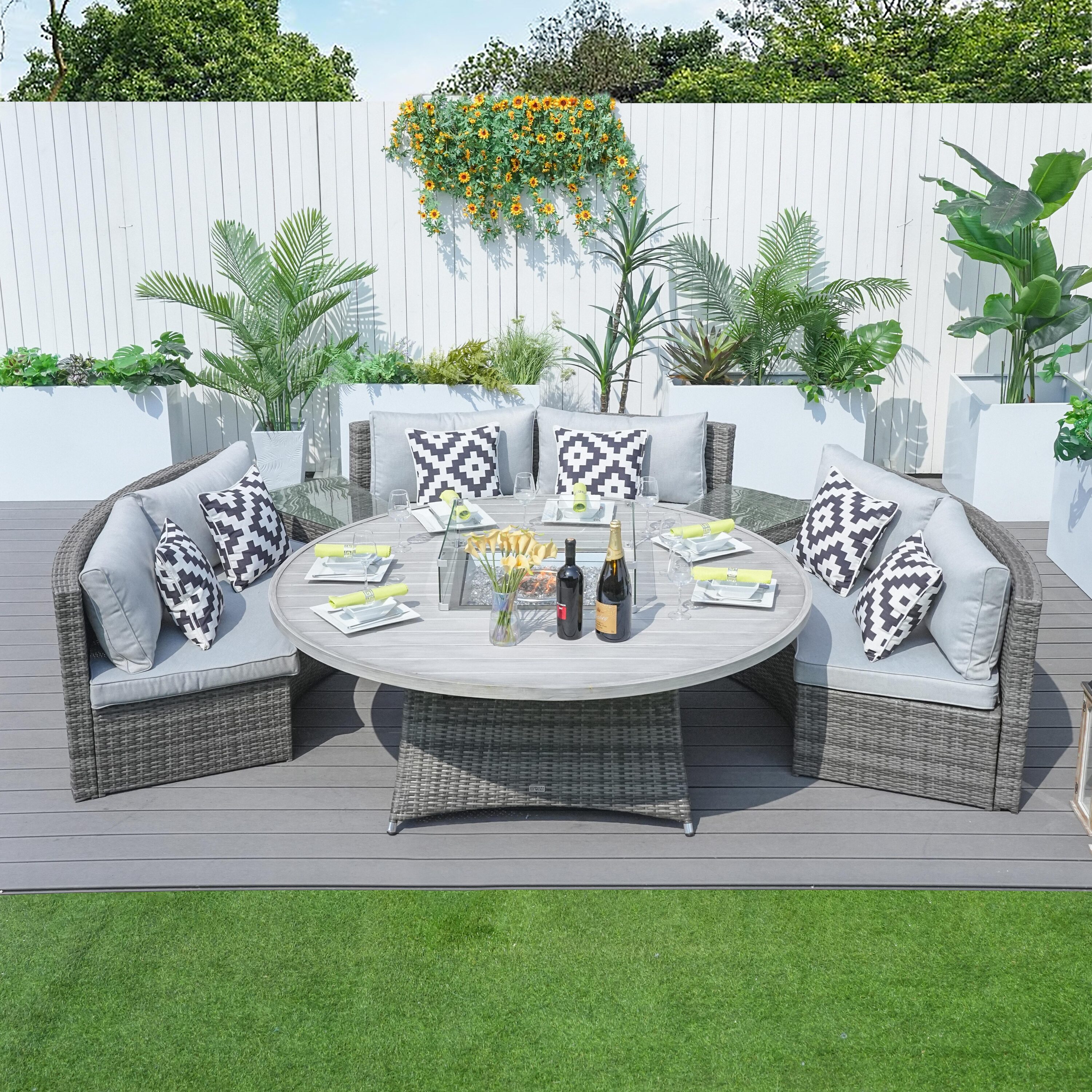 Direct Wicker DWG-08A1205B-GR Patio-Conversation-Sets - View #2