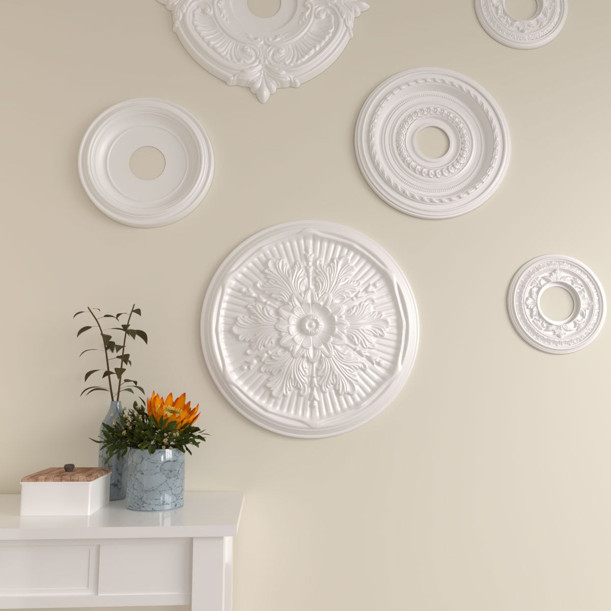 Ekena Millwork CM21LUCBC Ceiling-Medallions - View #6