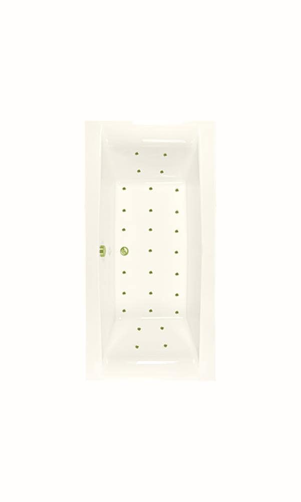 WaterTECH A7238 BISCUIT Designer 38-in x 72-in Biscuit Acrylic Drop-In Air Bath (Reversible Drain)