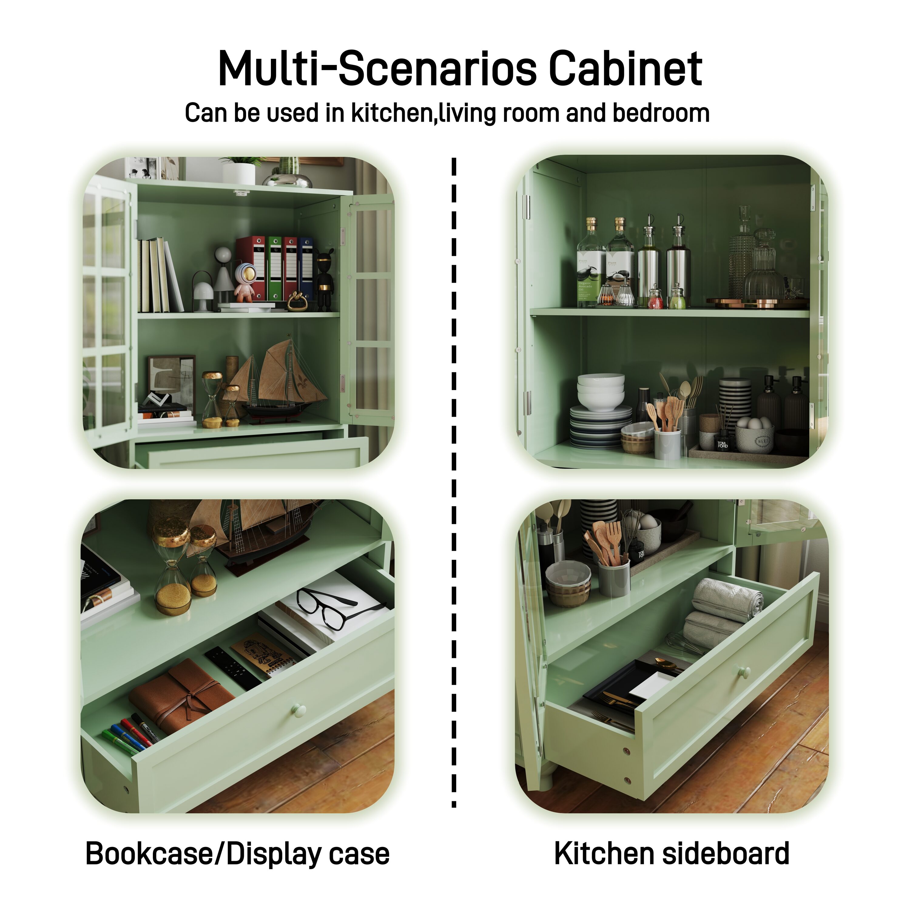 SINOFURN SYA330160BK Dining-Kitchen-Storarge - View #9