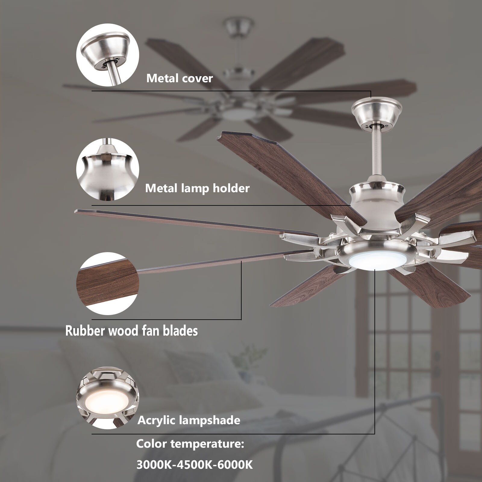 Oukaning JZUCOD-01150099 Ceiling-Fans - View #5