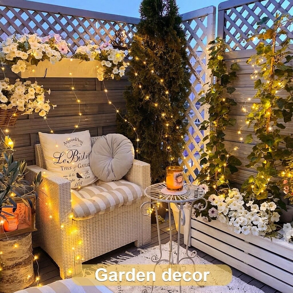 Adrinfly 2 Pack 132 ft 400 LED Warm White Fairy String Lights Battery ...