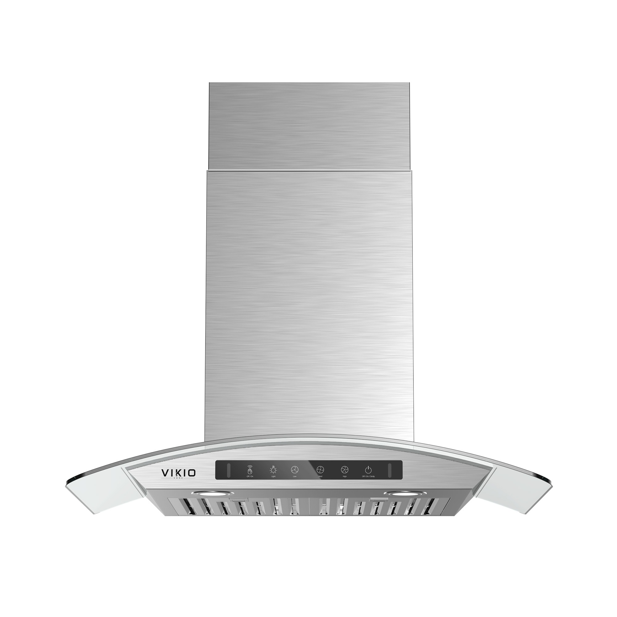 VIKIO PA0330A 30 inch Convertible 850-CFM Recirculating Glass Wall-Mounted Range Hood
